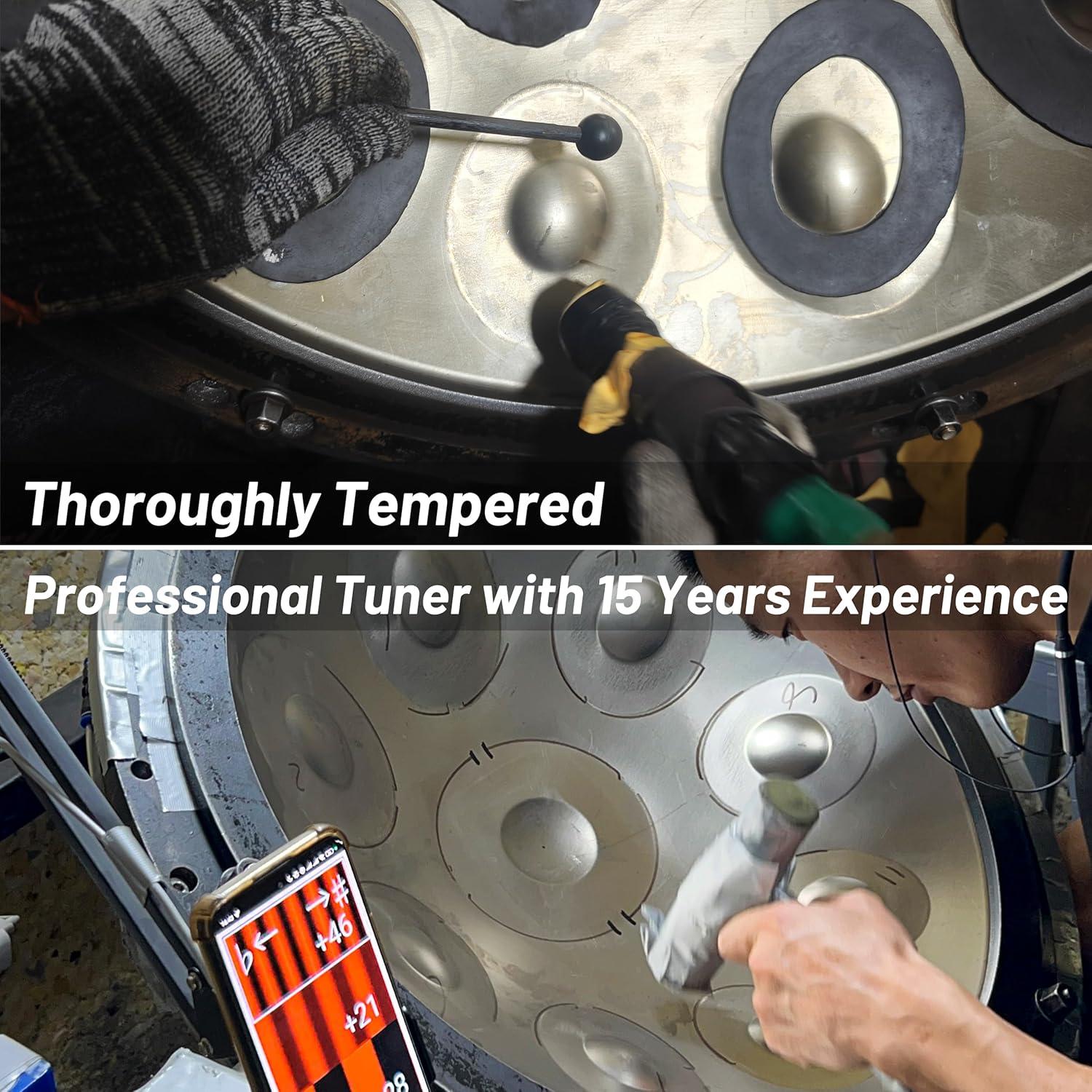 Tambor Handpan LOMUTY 55.88 cm D Menor 9 Notas Oro