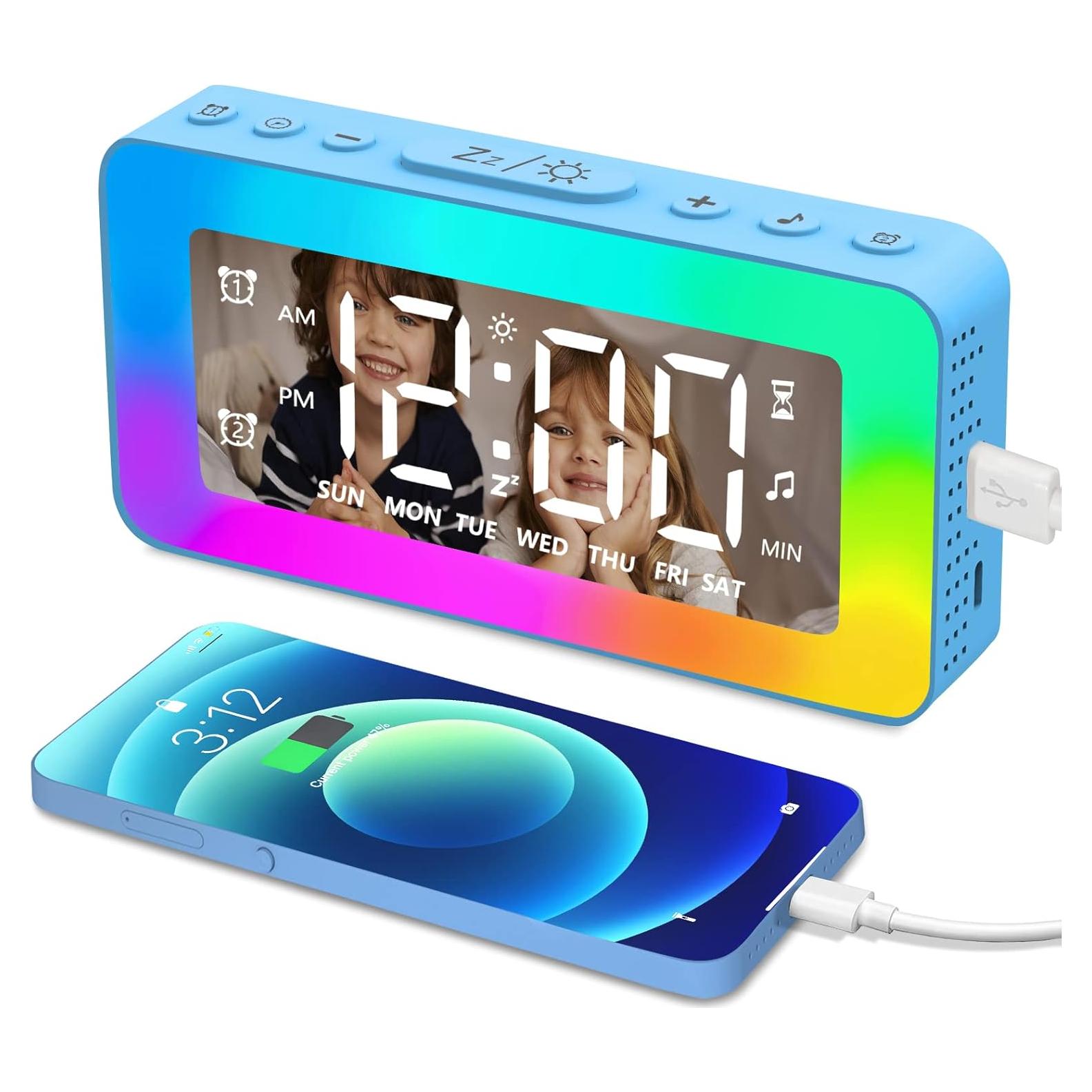 Reloj Despertador Digital SPLITSKY para Niños con Luz LED