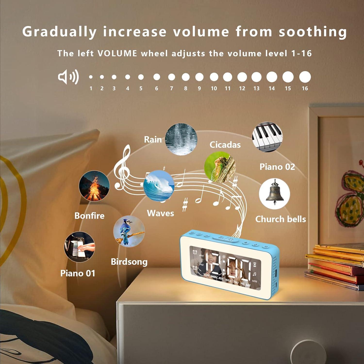 Reloj Despertador Digital SPLITSKY para Niños con Luz LED