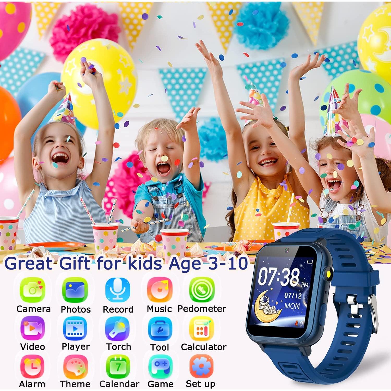 Reloj Inteligente Cosjoype S16 para Niños 24 Juegos HD