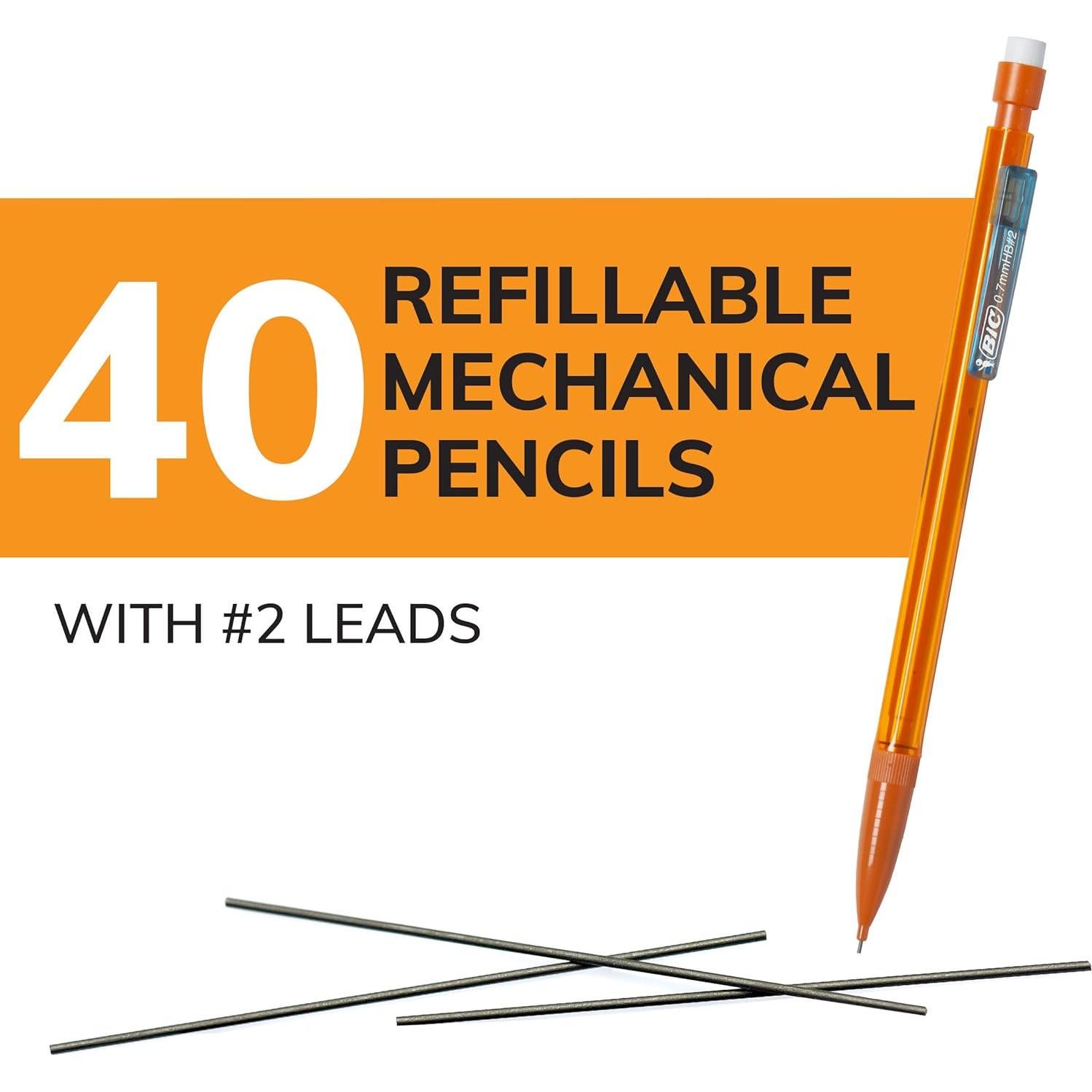 Lápices Mecánicos BIC Xtra-Smooth 0.7mm Paquete 40 Unidades