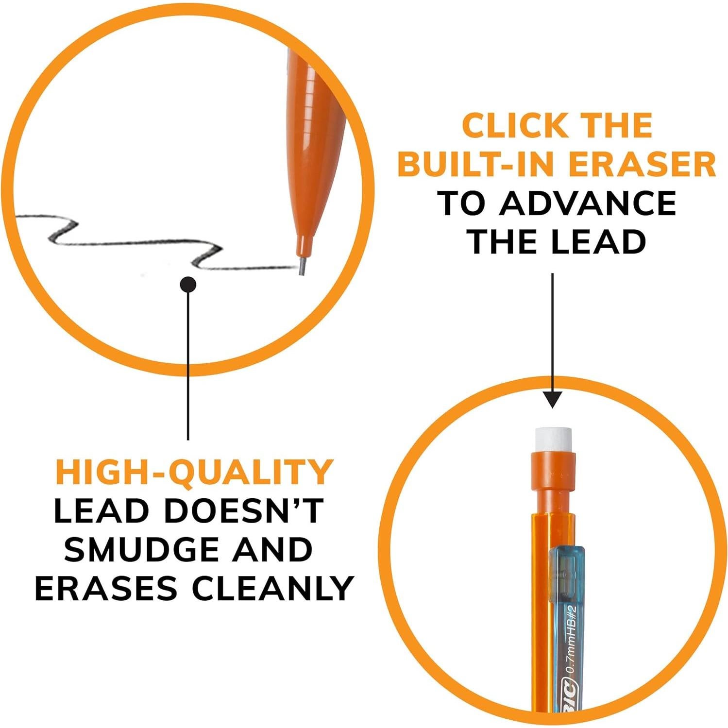 Lápices Mecánicos BIC Xtra-Smooth 0.7mm Paquete 40 Unidades