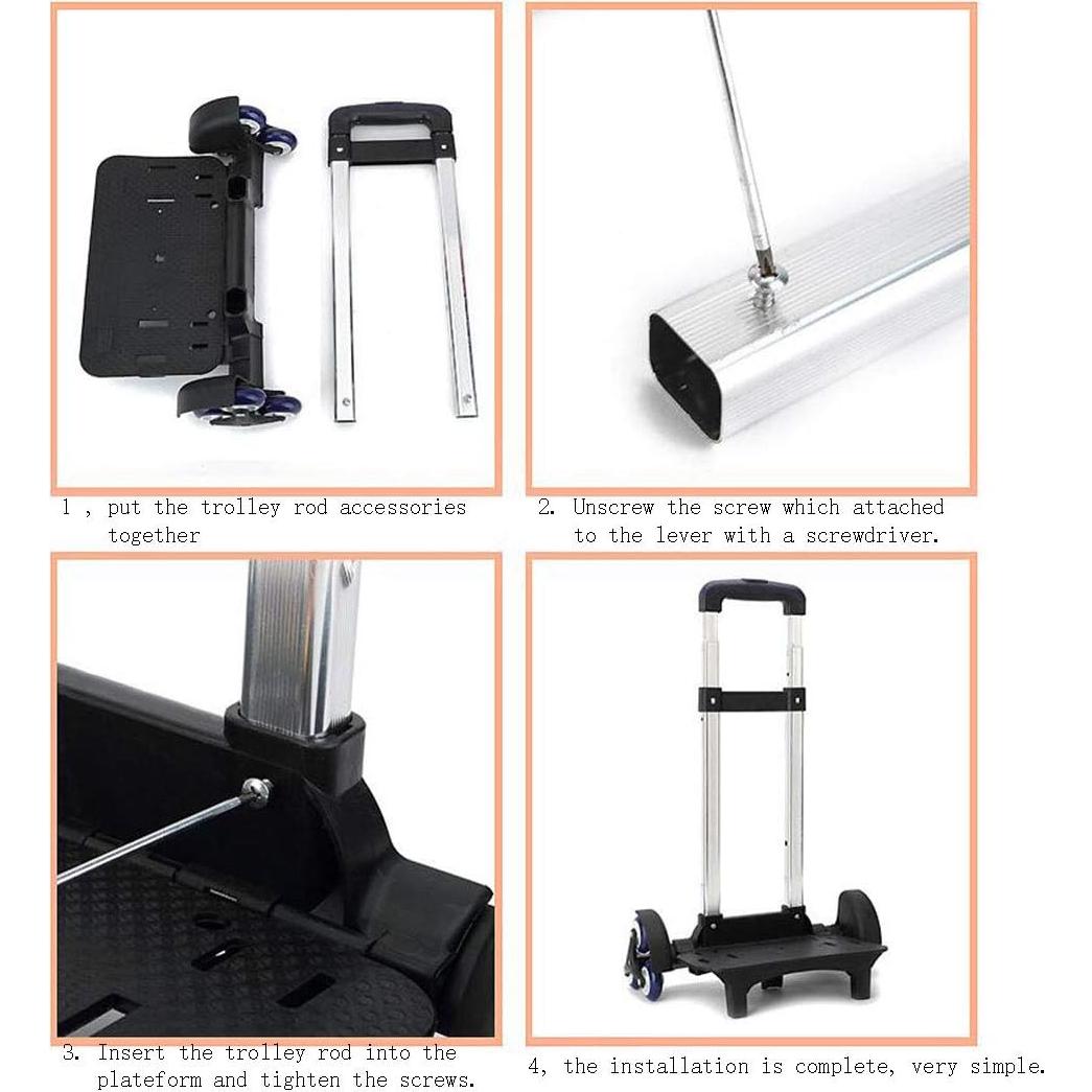 Carro de Mano YUB Plegable con Ruedas para Mochilas