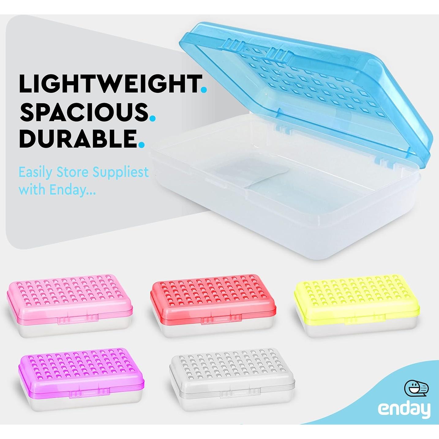 Caja de Lápices Plástico Emraw 6 Colores Organizador