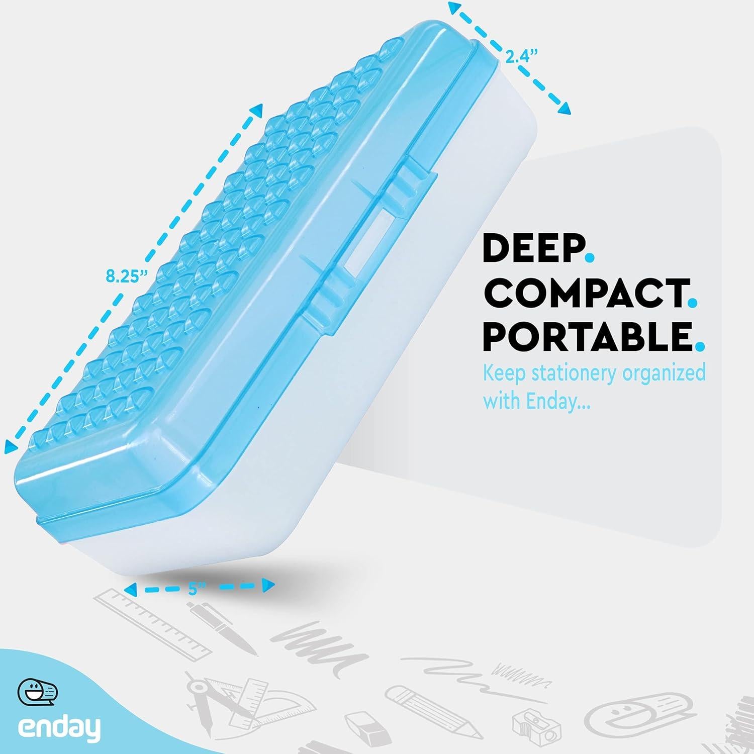 Caja de Lápices Plástico Emraw 6 Colores Organizador