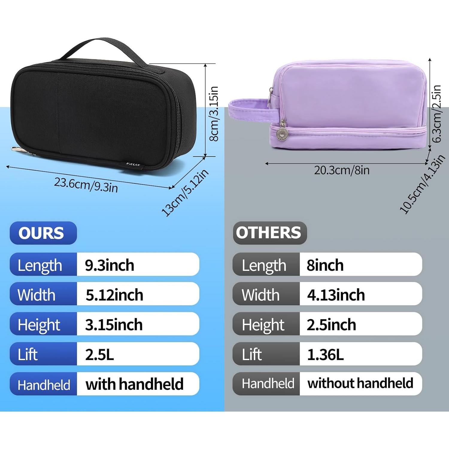 Estuche de Lápices XQXA PC-2216-BT Negro Gran Capacidad