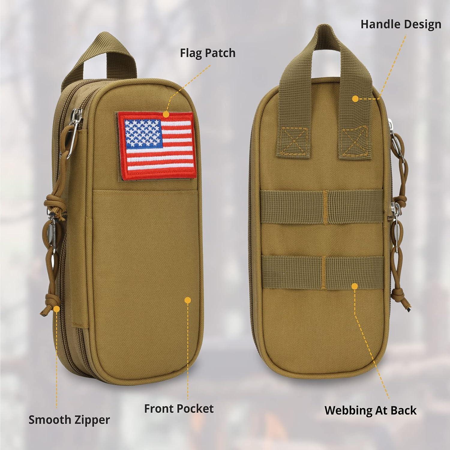 Estuche de Lápices Atripack Marrón Gran Capacidad 22x10cm