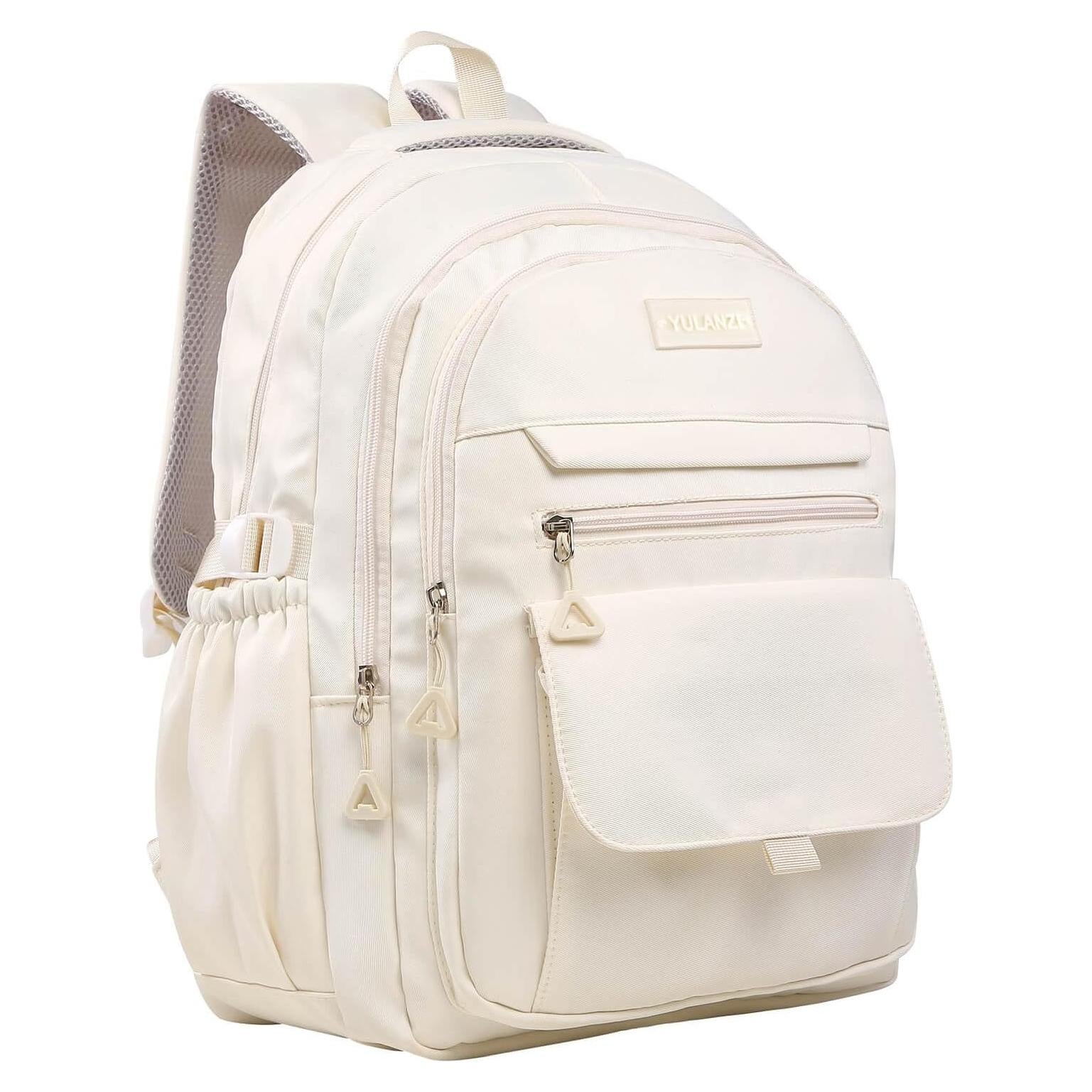 Mochila Escolar Phaoullzon Beige 21.73L para Niñas