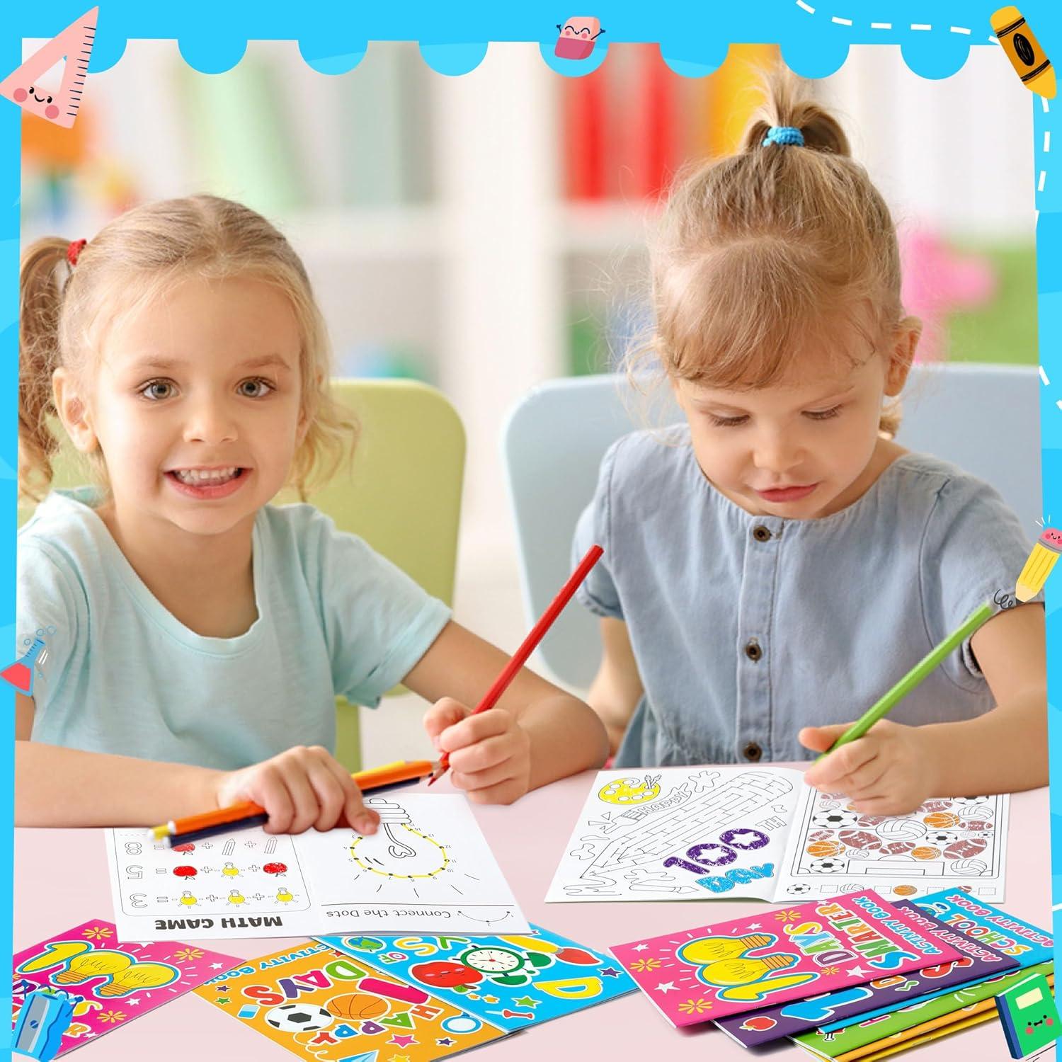 Libros de Actividades 100 Días de Escuela X1zuue - Set 24 Piezas