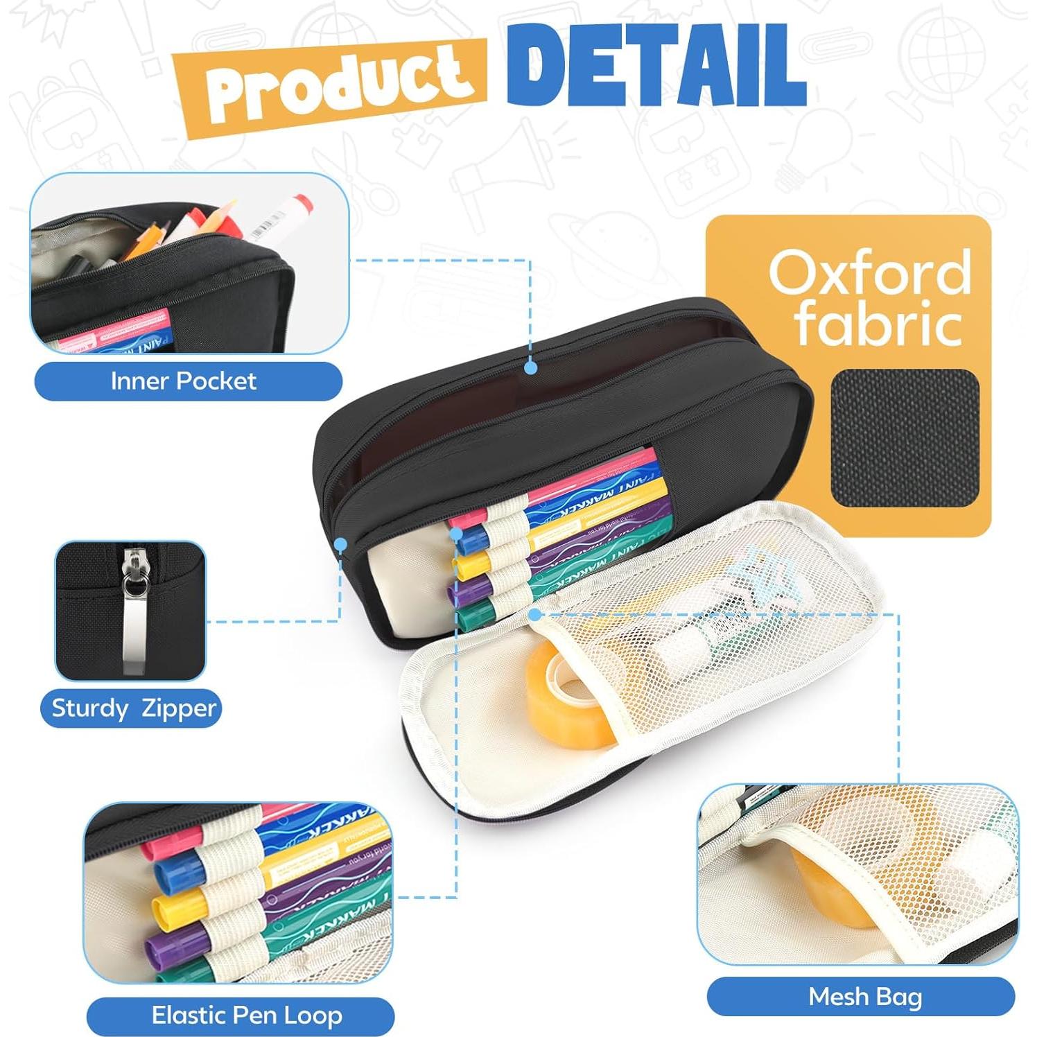 Estuche de Lápices DF-PC-001 Negro Gran Capacidad