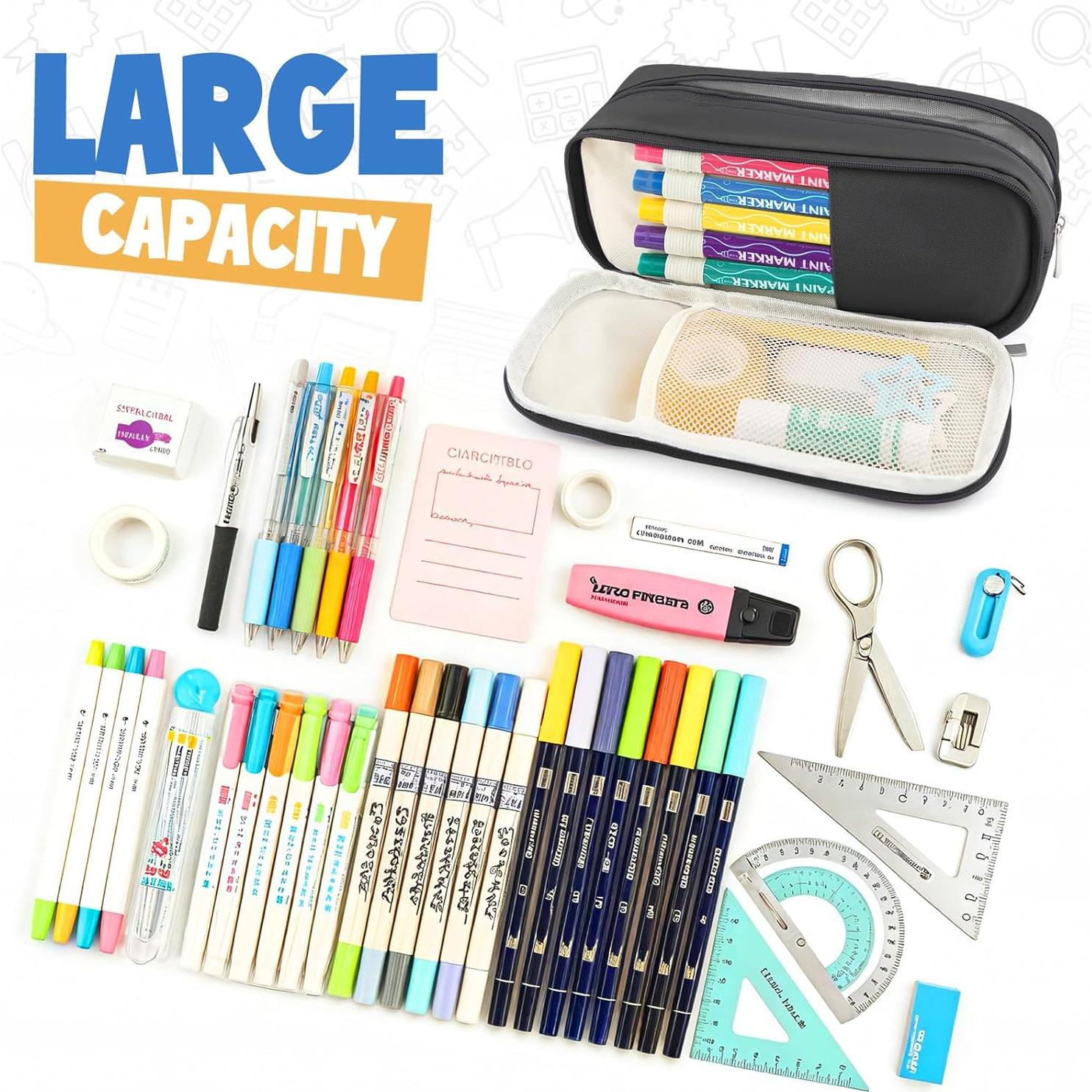 Estuche de Lápices DF-PC-001 Negro Gran Capacidad