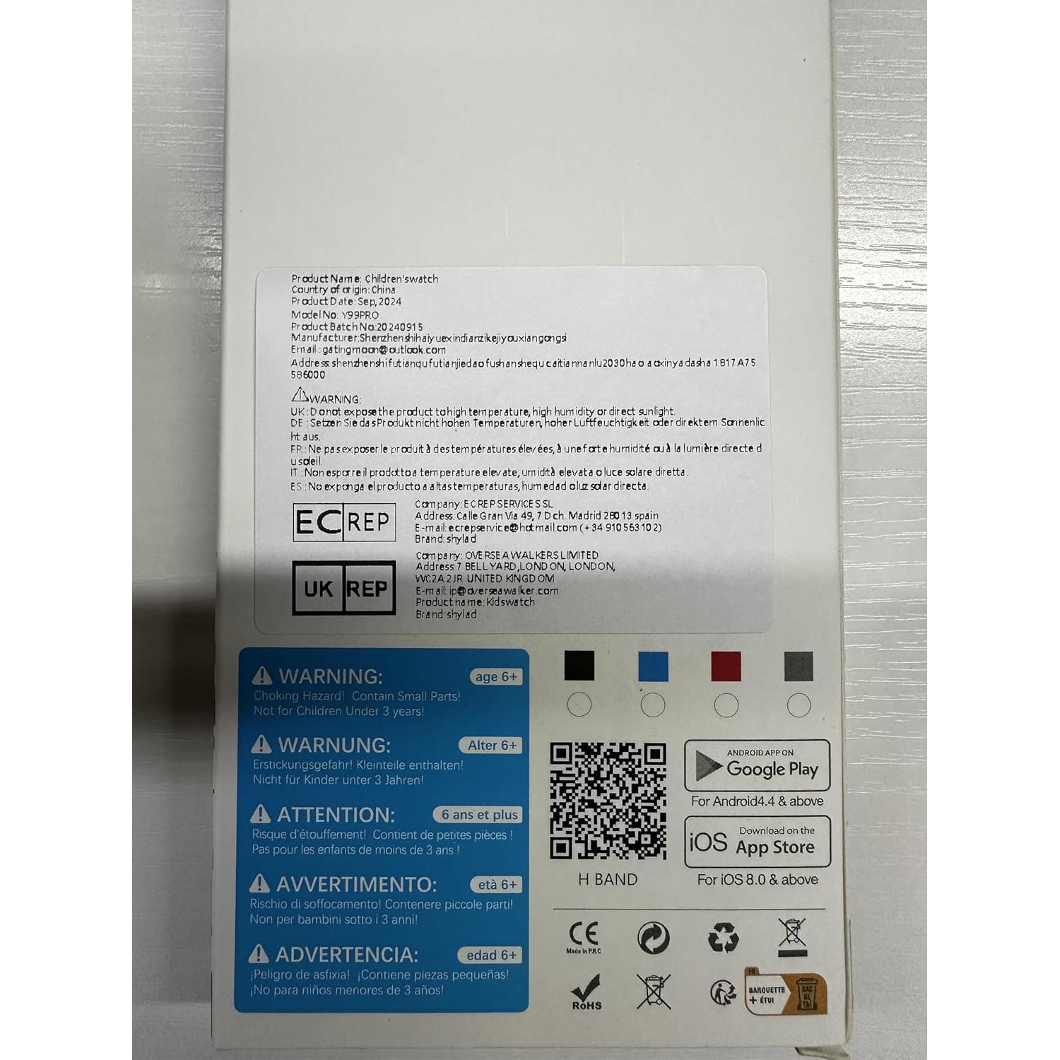 Rastreador de Fitness Shylad Y99PRO para Niños, IP68, 11 Modos