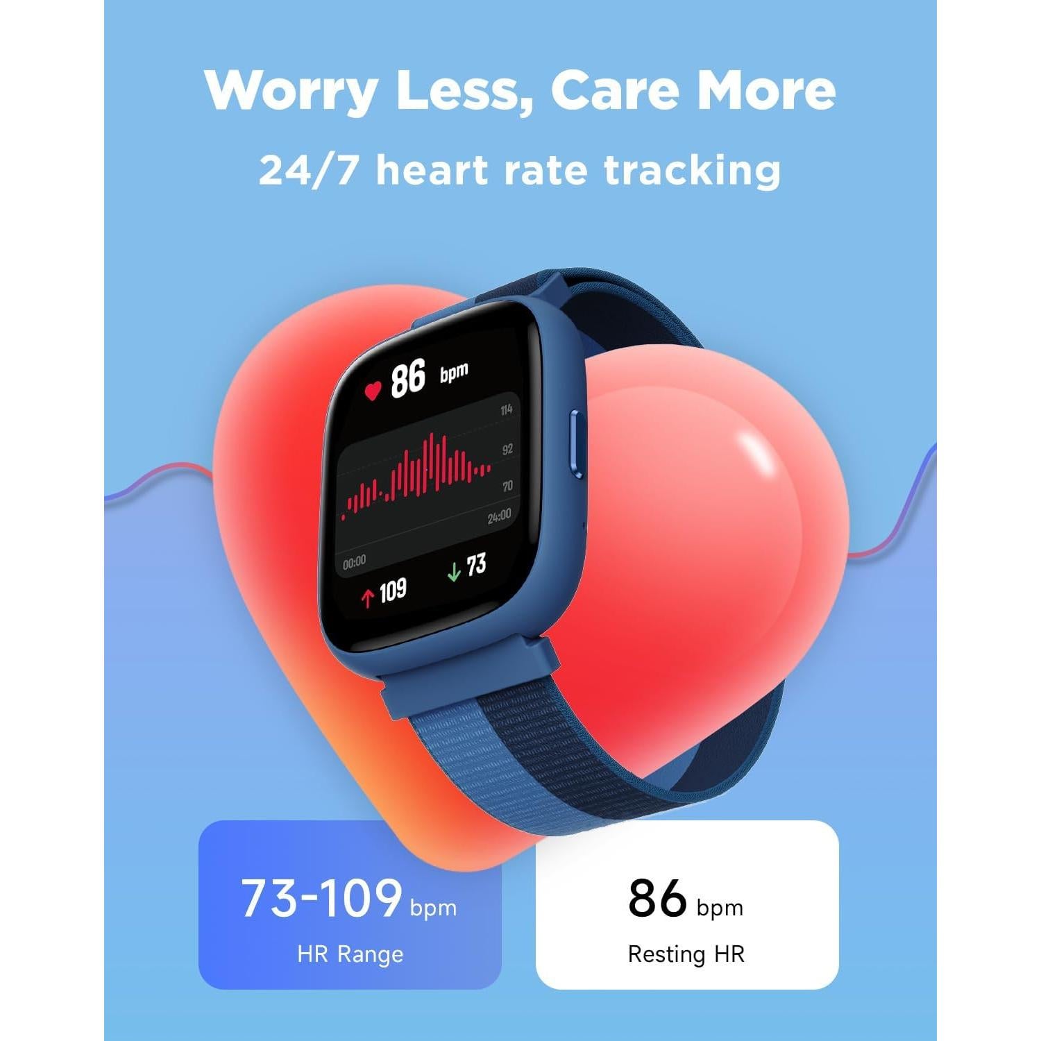 Reloj Inteligente BIGGERFIVE para Niños 1.8" IP68 Fitness