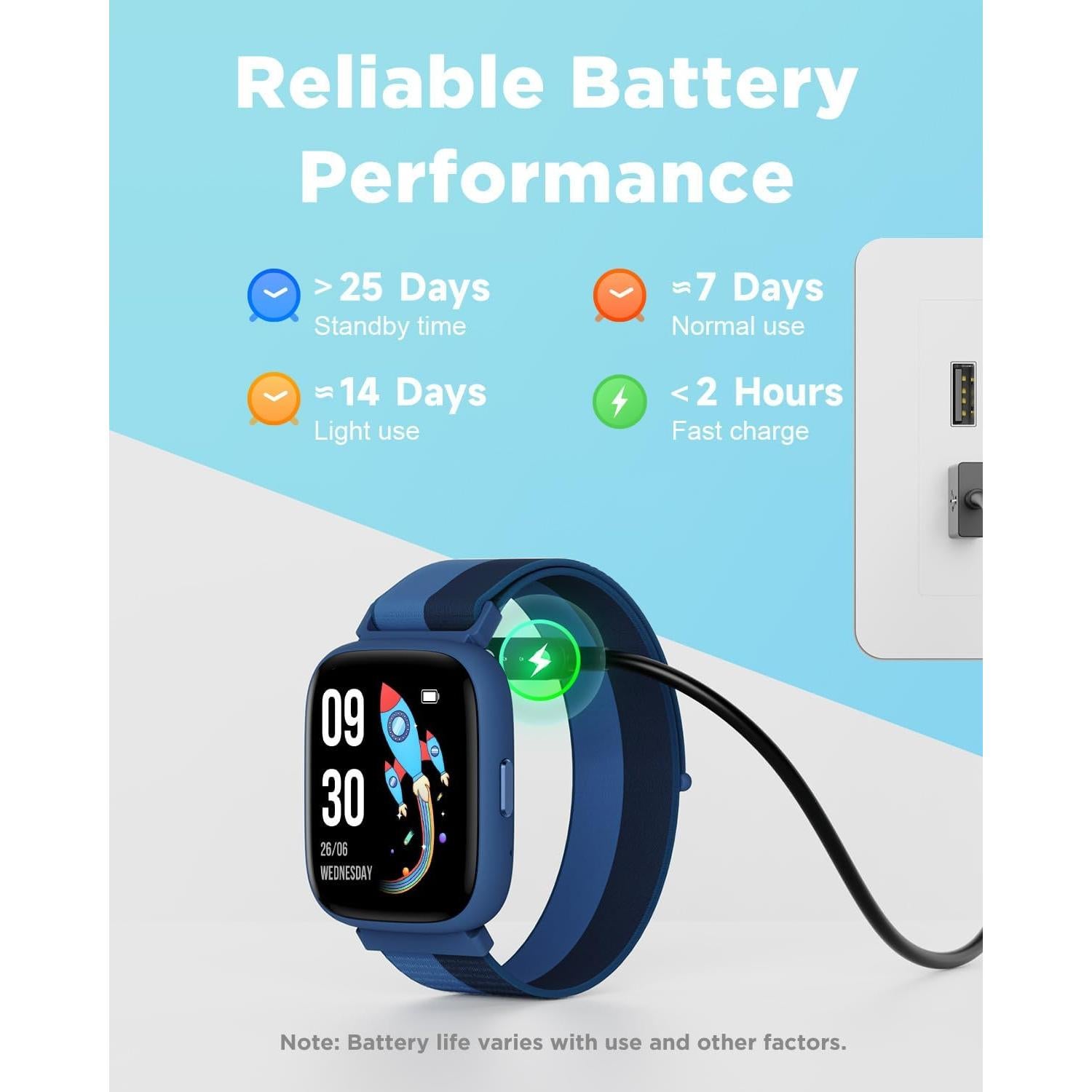 Reloj Inteligente BIGGERFIVE para Niños 1.8" IP68 Fitness