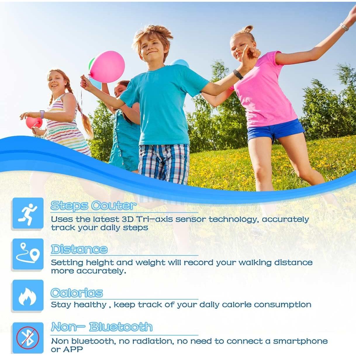 Reloj Digital Focwony para Niños con Contador de Pasos LED