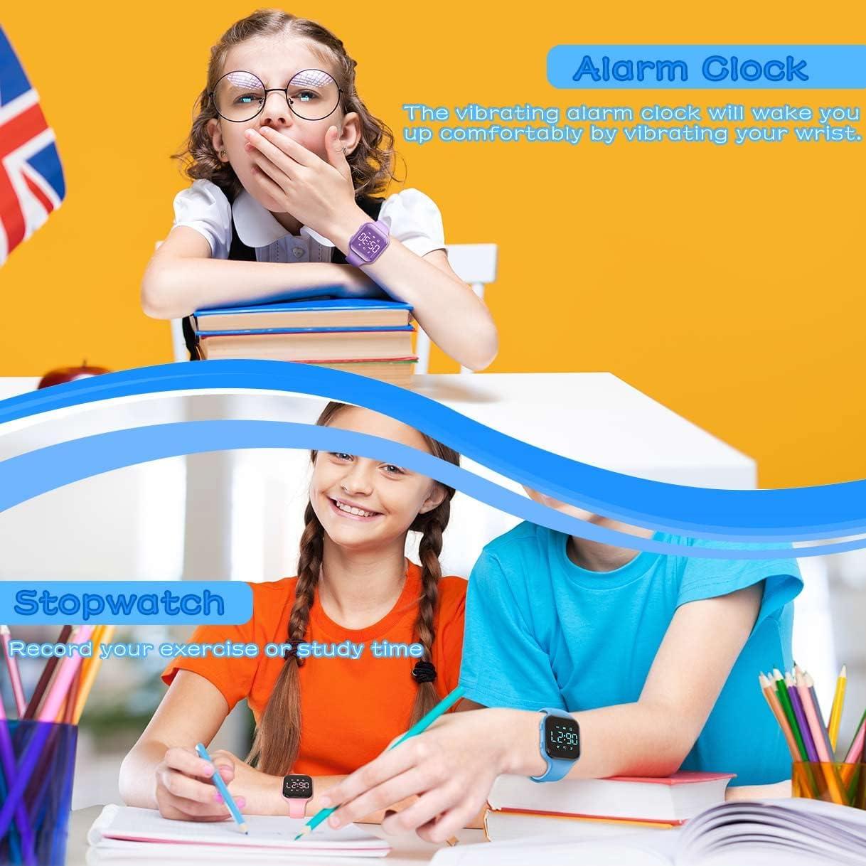 Reloj Digital Focwony para Niños con Contador de Pasos LED