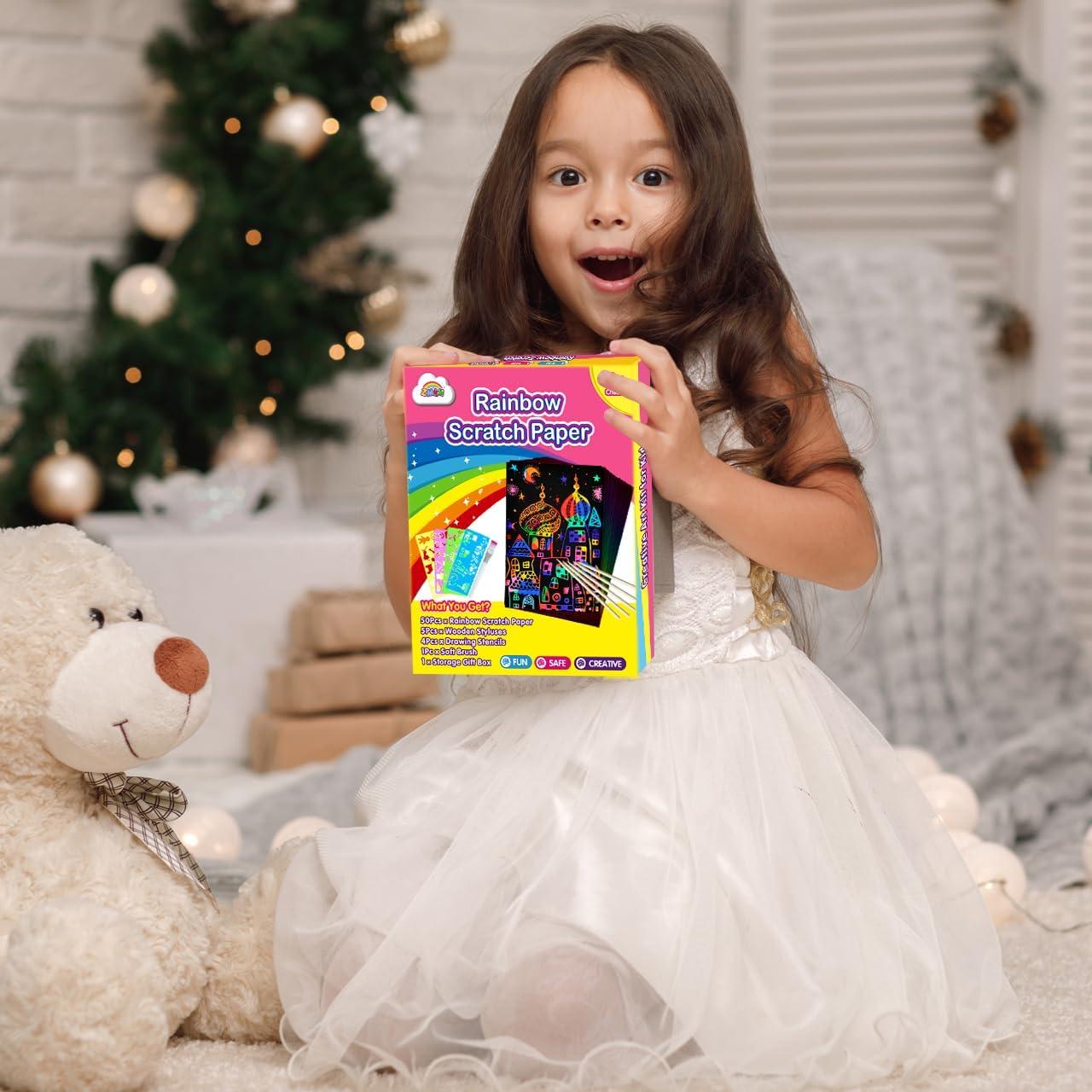 Kit de Arte de Rascar ZMLM 50PCS para Niños 4-12 Años