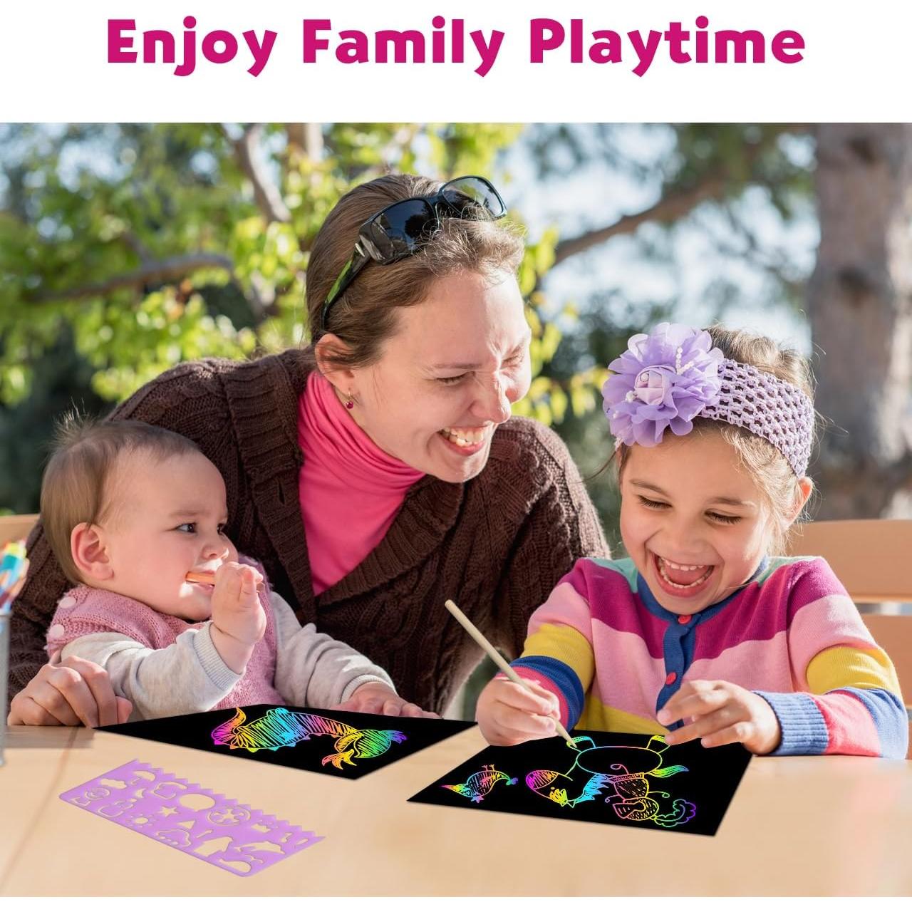 Kit de Arte de Rascar ZMLM 50PCS para Niños 4-12 Años