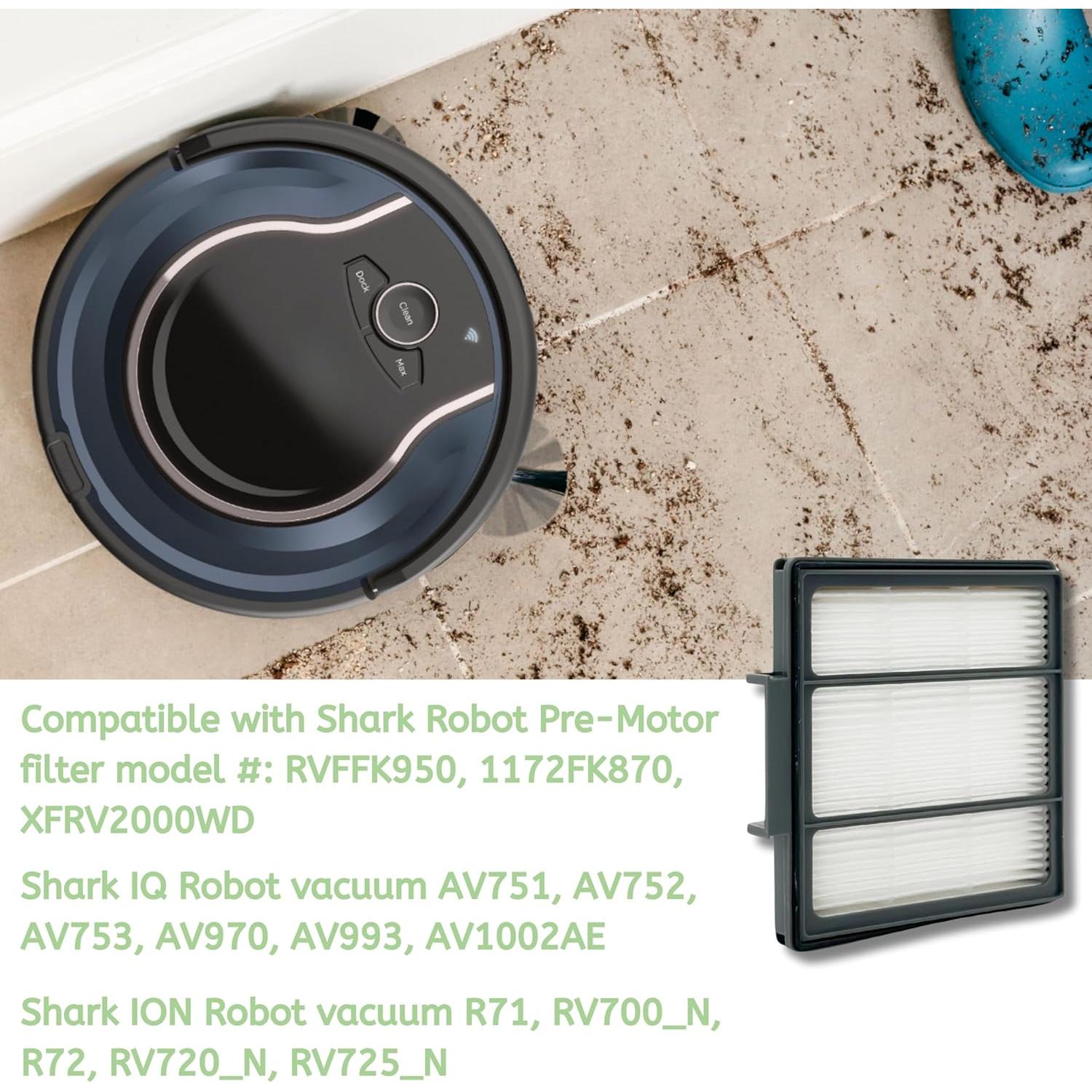 Filtros HEPA Nispira HBRVFFK950 para Aspiradoras Robot Shark - 2 Pzs