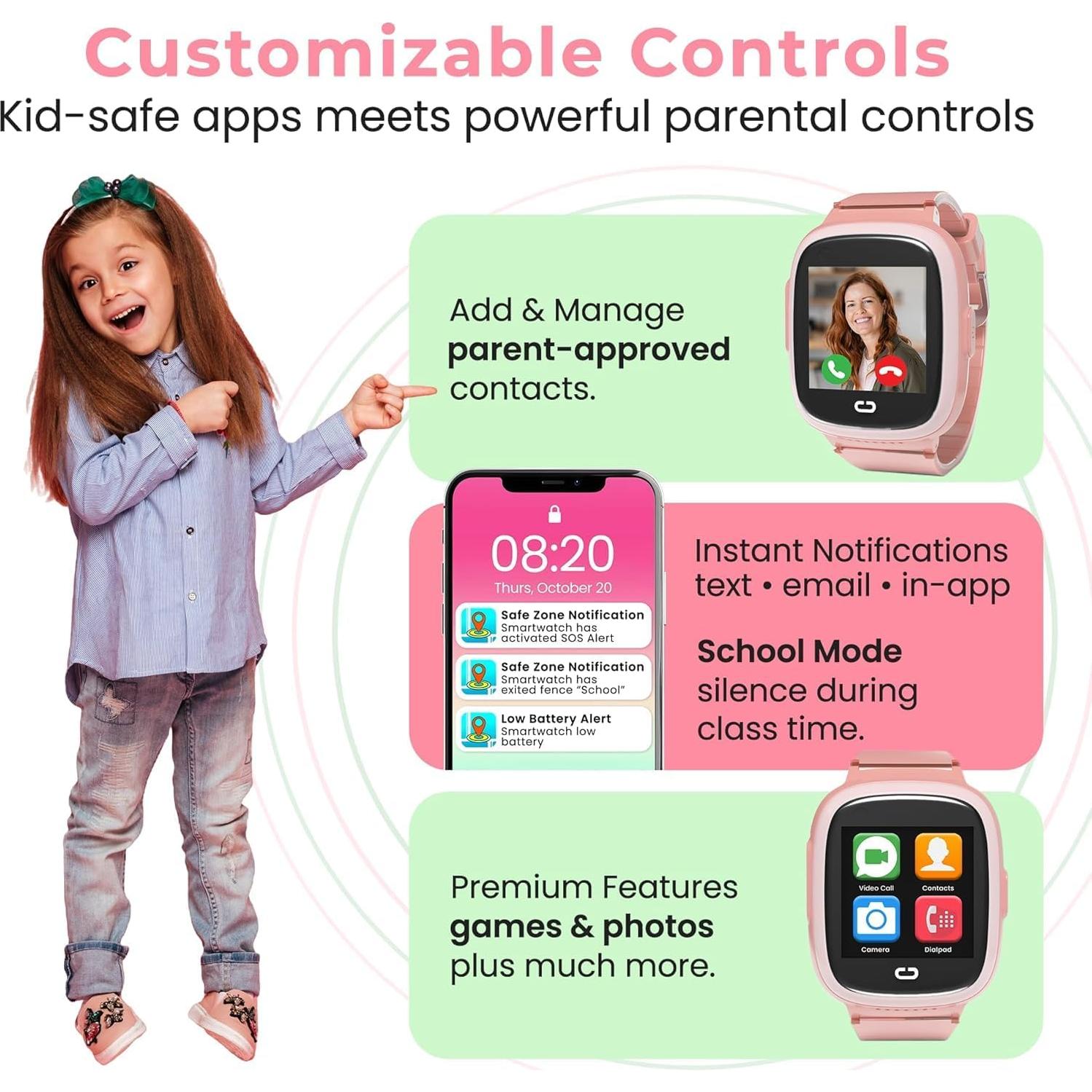 Reloj GPS para Niños SecuLife Rosa con Llamadas y SOS