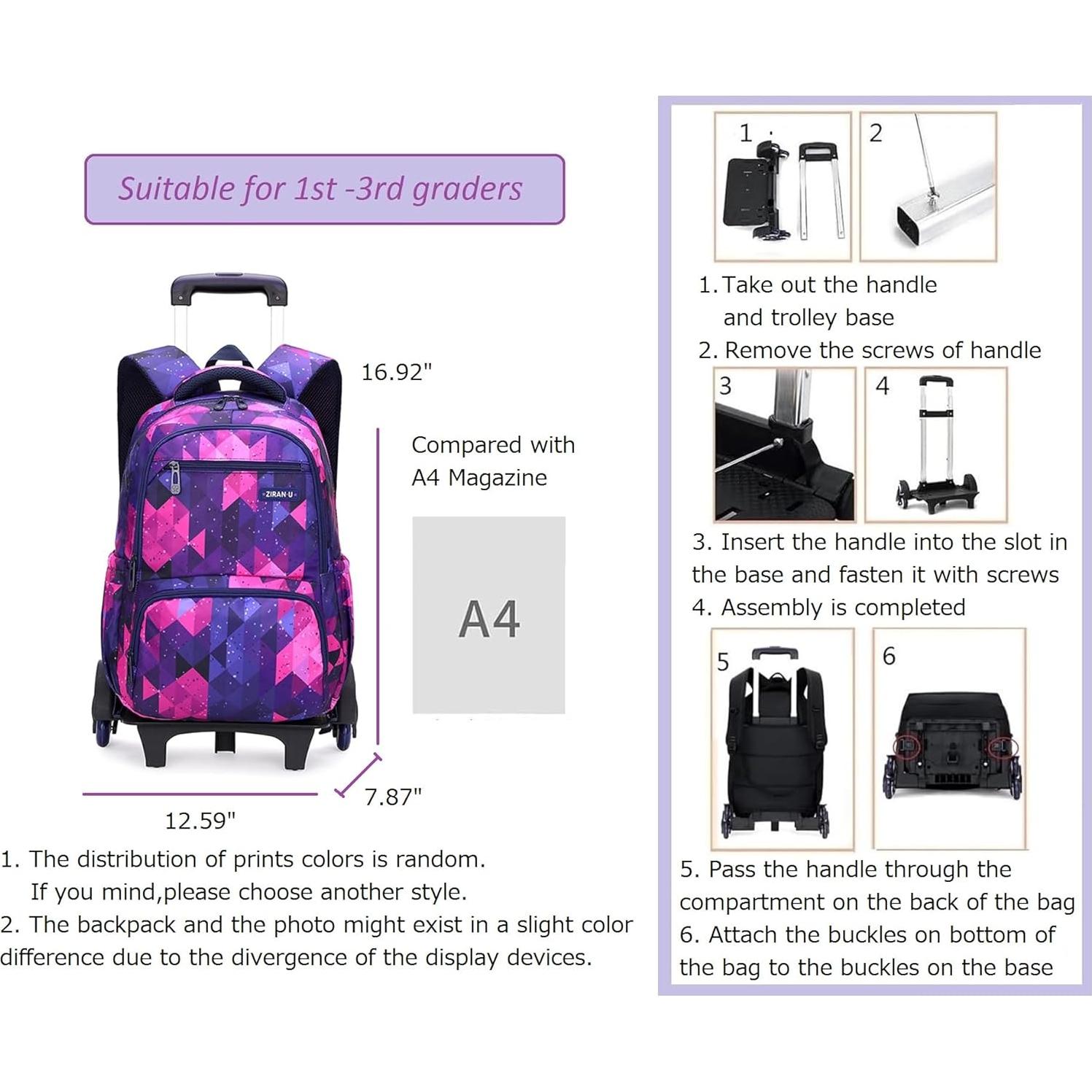 Mochila Rodante Etaishow para Niños 32x20x43cm Azul