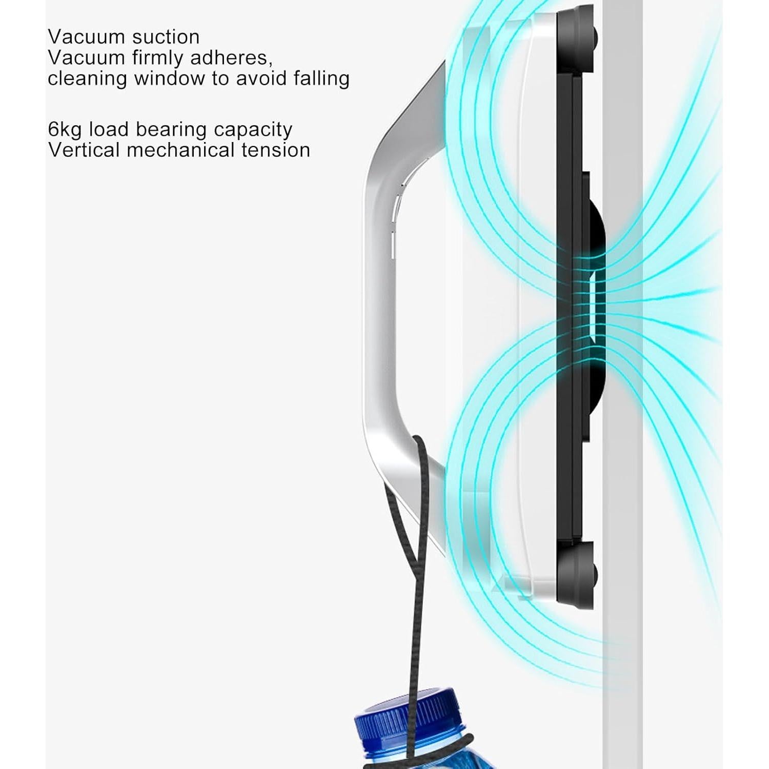 Window Cleaning Robot, Remote Control Window Vacuum Cleaner Automatic Window Cleaner with Water Spray Smart Window Glass Cleaner for High Rise, 2800pa Strong Suction, Low Noise