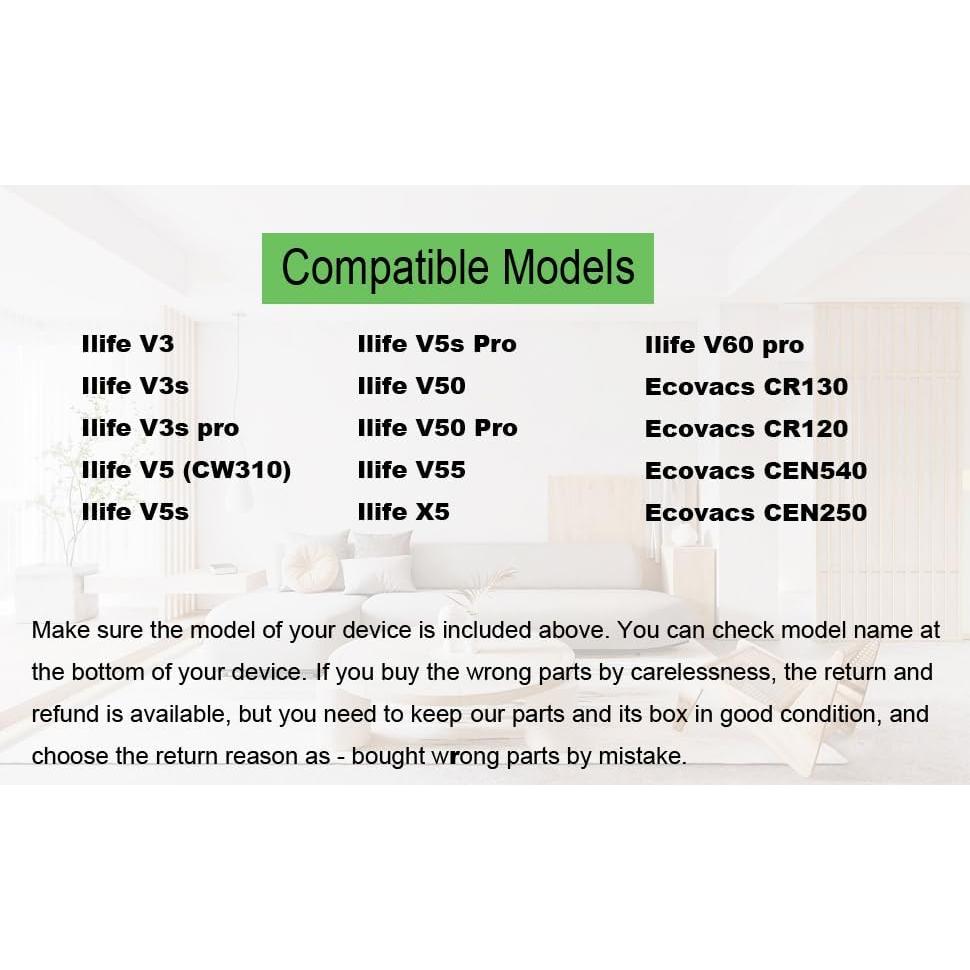 20 Filtros HEPA Reemplazo DrAer para Aspiradoras ILIFE V3 V5