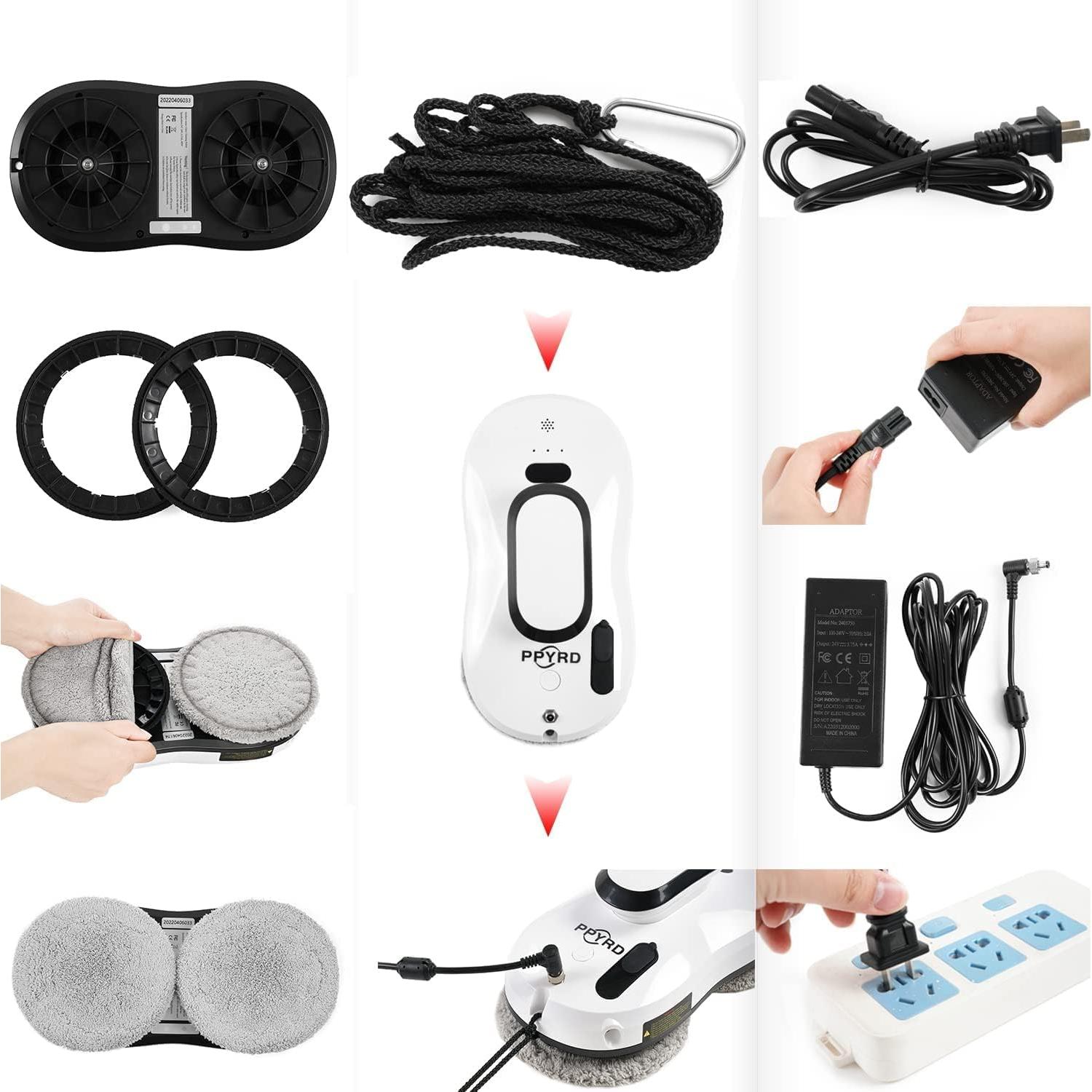 Robot Limpiador de Ventanas Genérico con Control Remoto y Agua