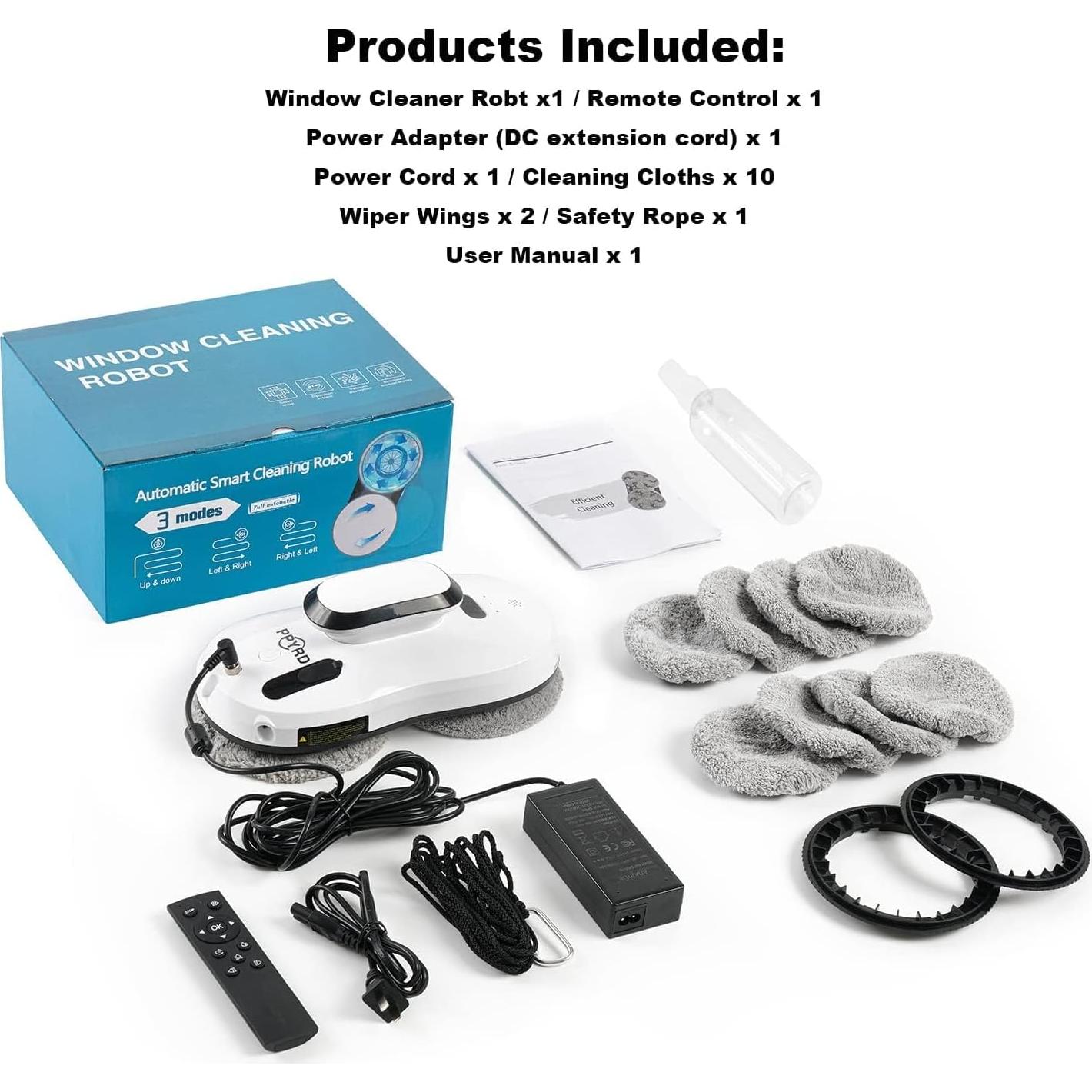 Robot Limpiador de Ventanas Genérico con Control Remoto y Agua