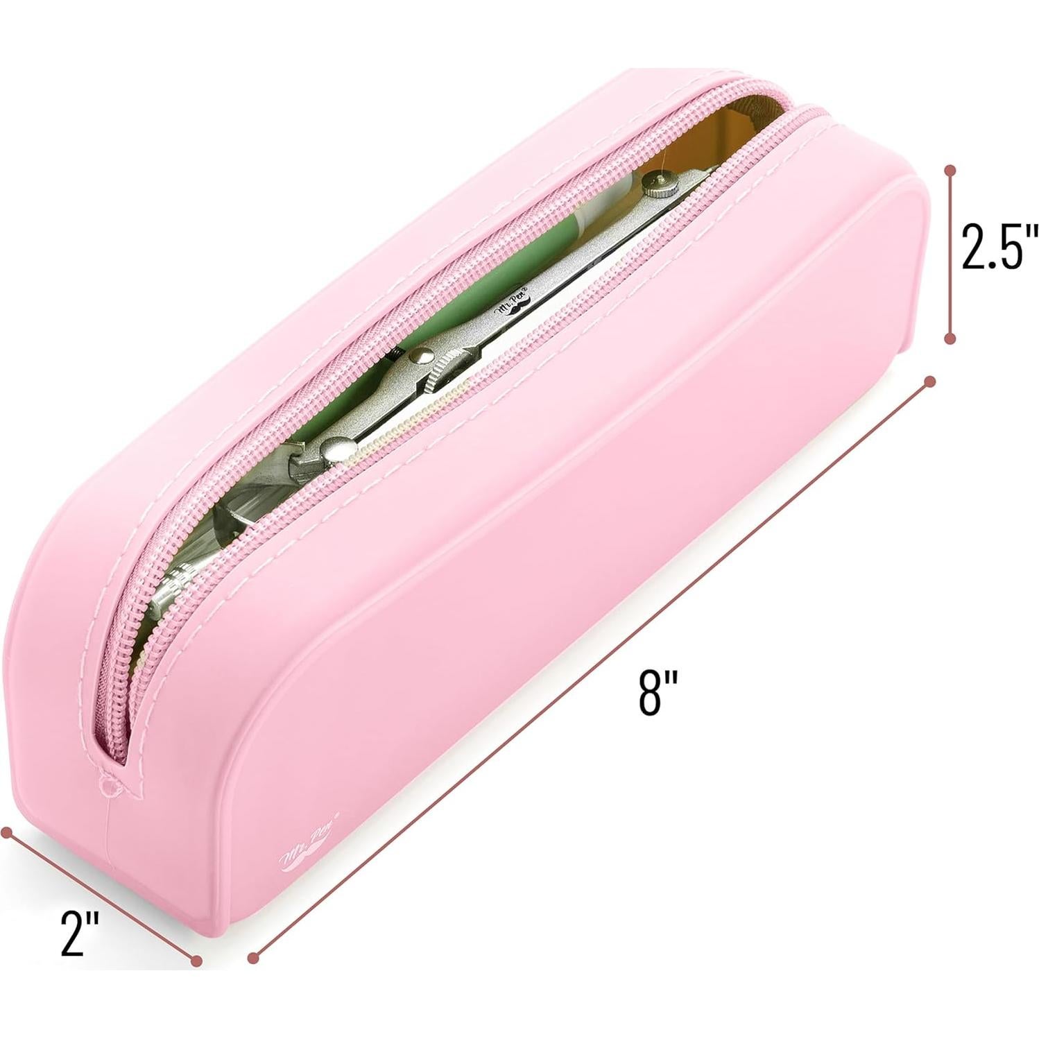 Estuche de Lápices Mr. Pen Rosa Claro de Silicona
