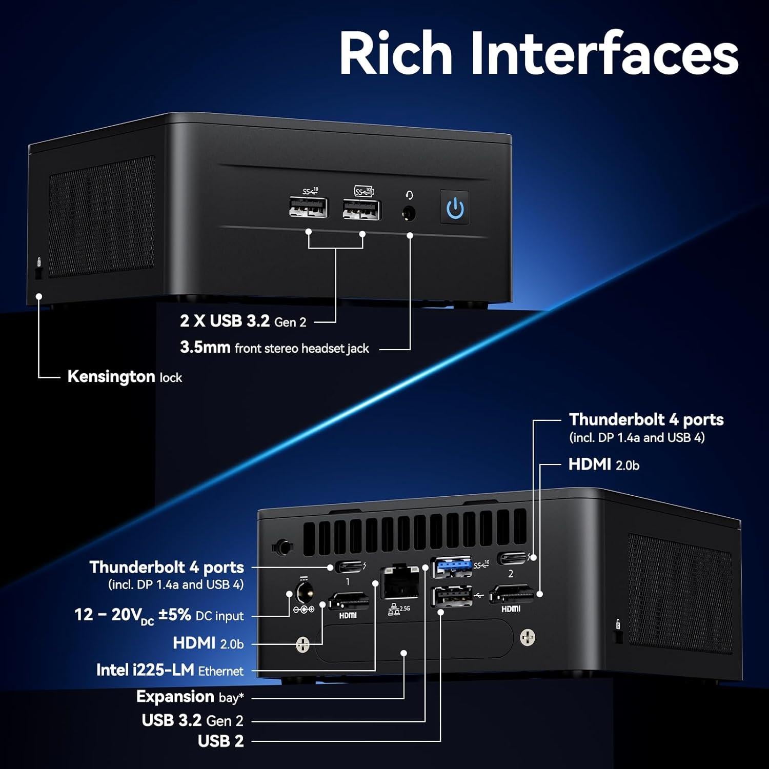 Mini PC Intel NUC 12 Pro i7 32GB RAM 1TB SSD WiFi 6E