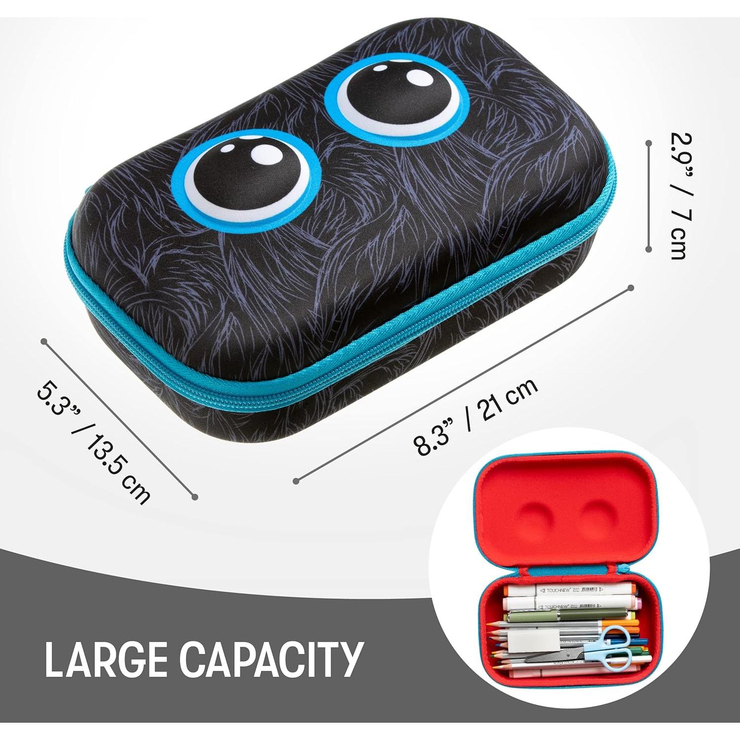 Estuche de Lápices ZIPIT Beast Negro 21x13cm Gran Capacidad