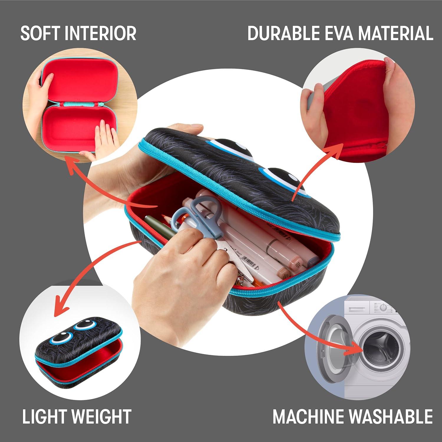 Estuche de Lápices ZIPIT Beast Negro 21x13cm Gran Capacidad