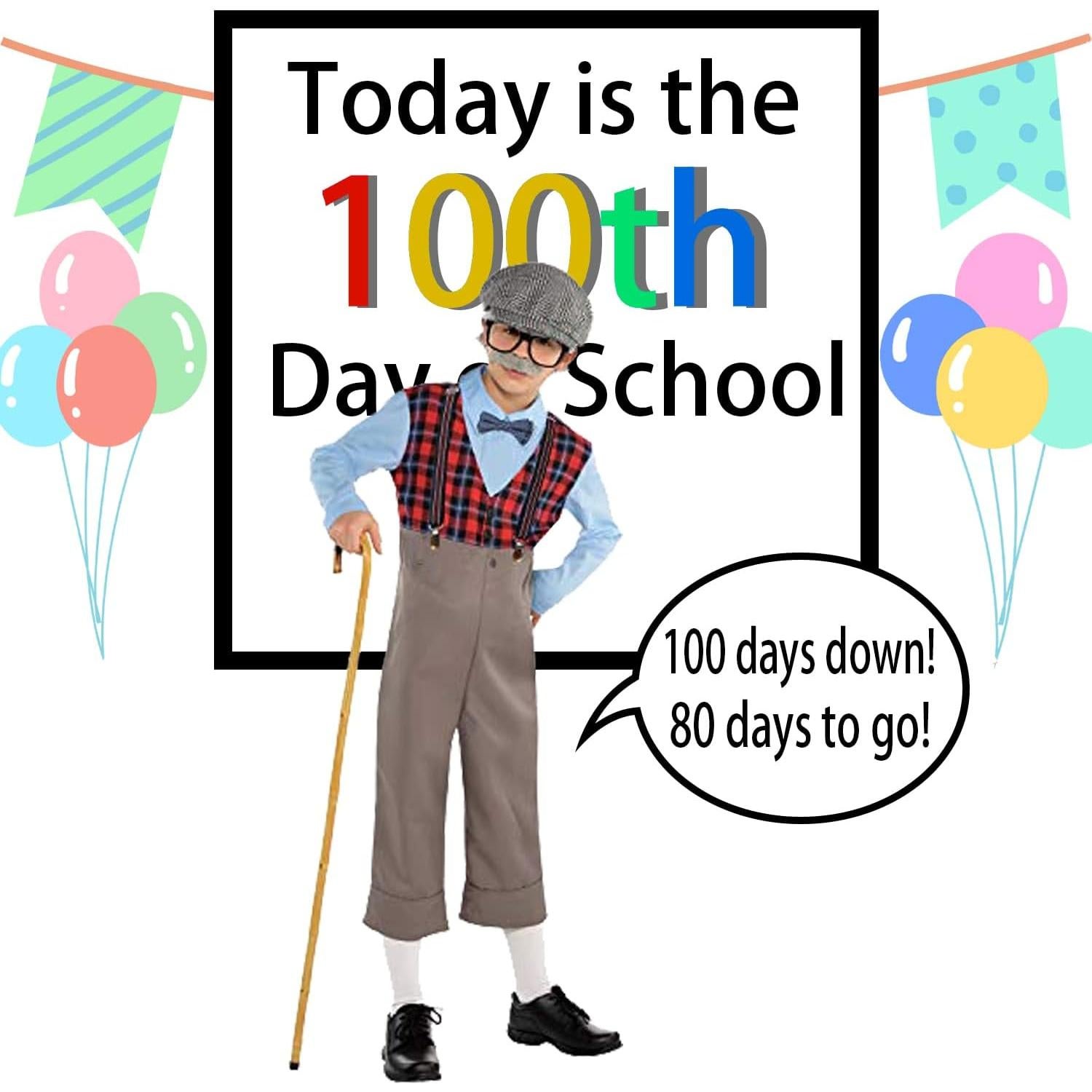 Disfraz de Abuelo Lingway Toys para Niños 100 Días de Escuela