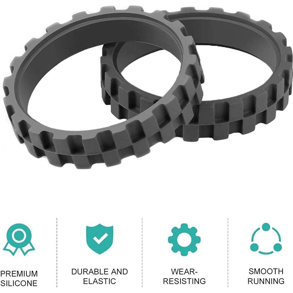 Neumáticos de Caucho Antideslizantes ToSSme para iRobot Roomba 500-900 (Paquete de 2)
