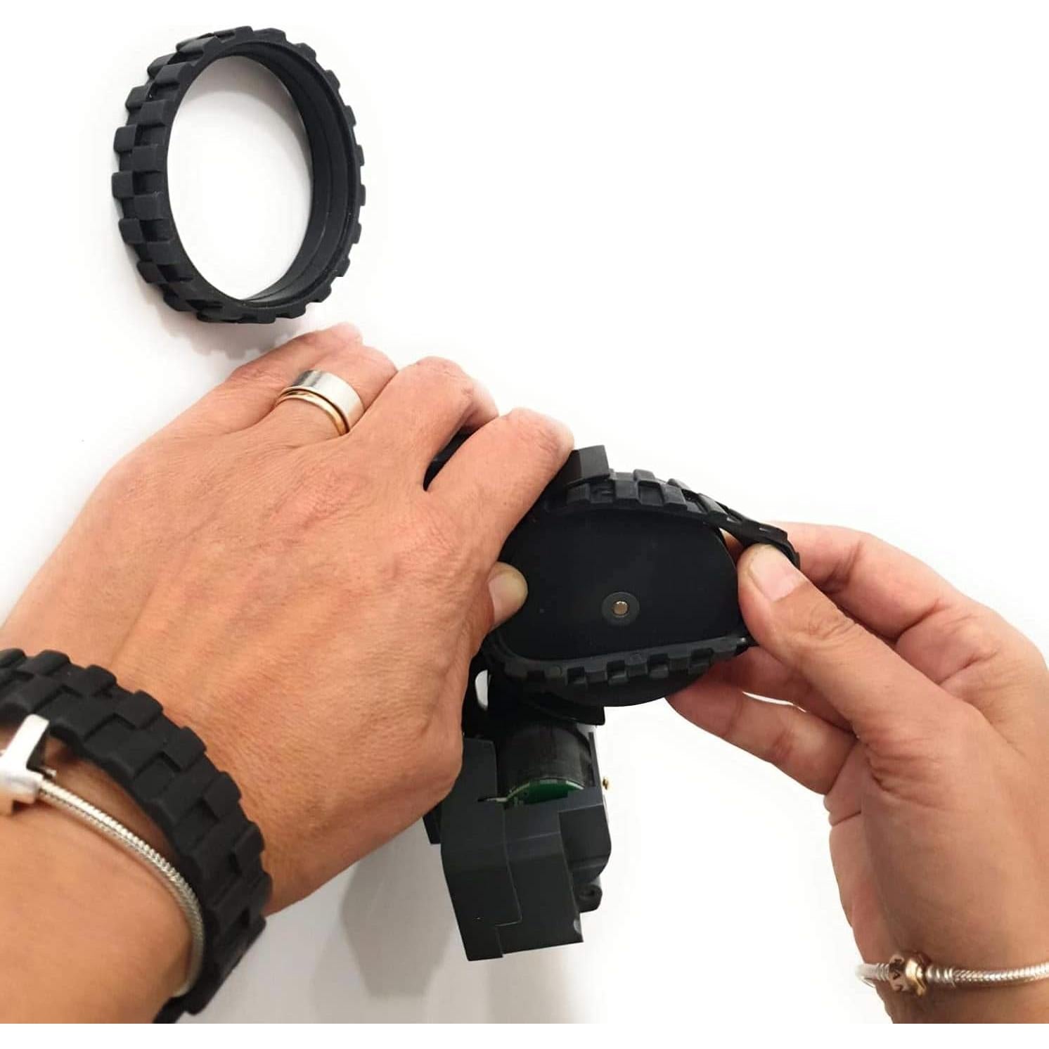 Neumáticos de Caucho Antideslizantes ToSSme para iRobot Roomba 500-900 (Paquete de 2)