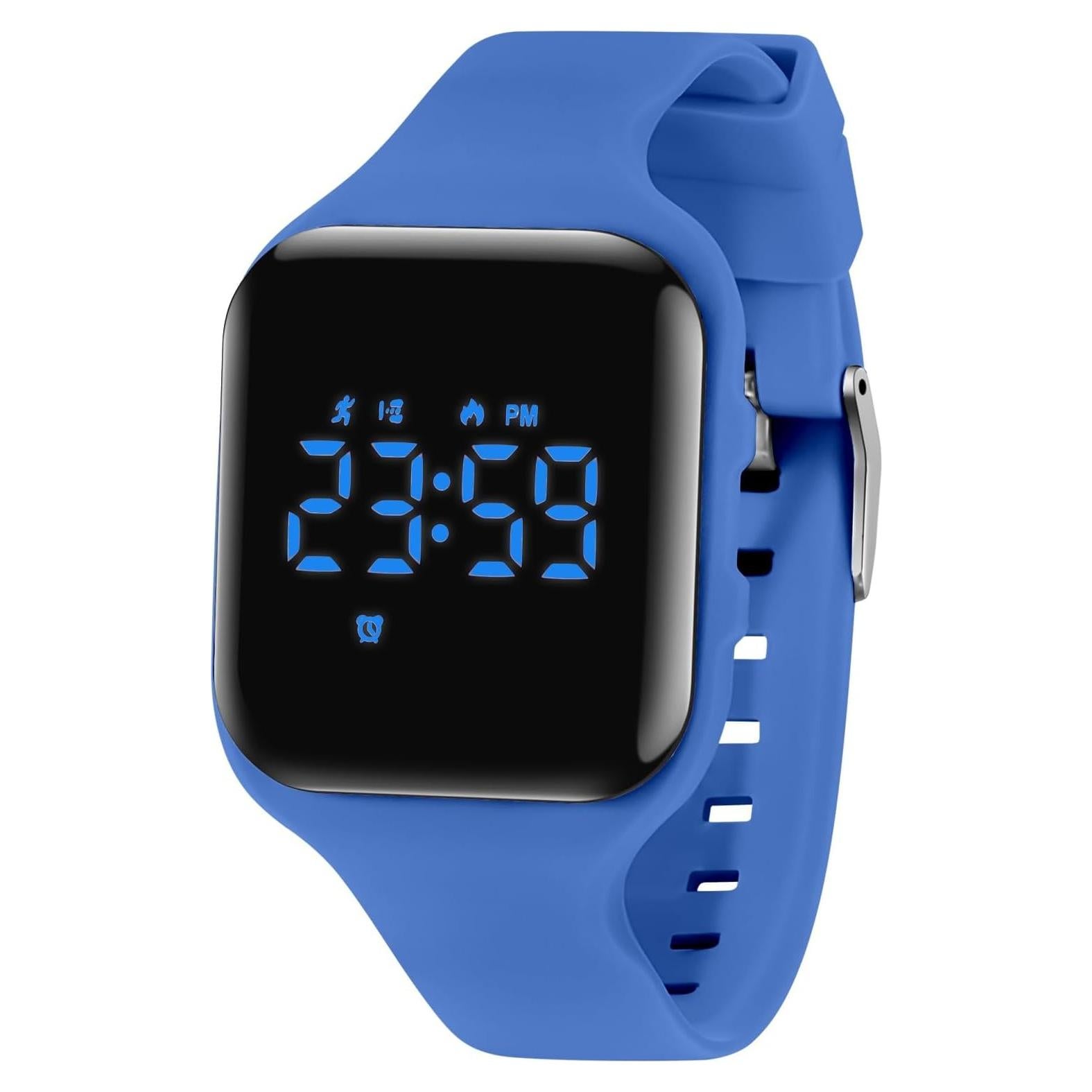 Reloj Deportivo Digital para Niños Marca 022-E Azul Frío