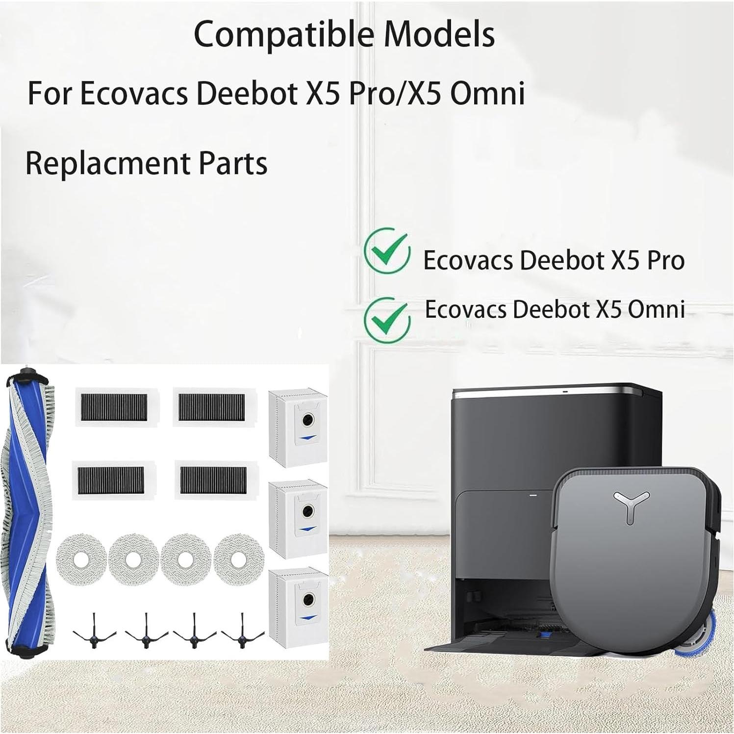 Kit de Repuesto Ecovacs Deebot X5 Pro - Filtros, Cepillos y Mopas