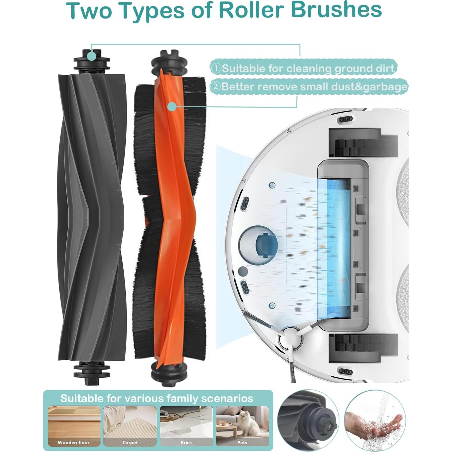 Kit de Repuestos para Aspiradora Robot Dreame X40 Ultra - Filtros HEPA y Cepillos