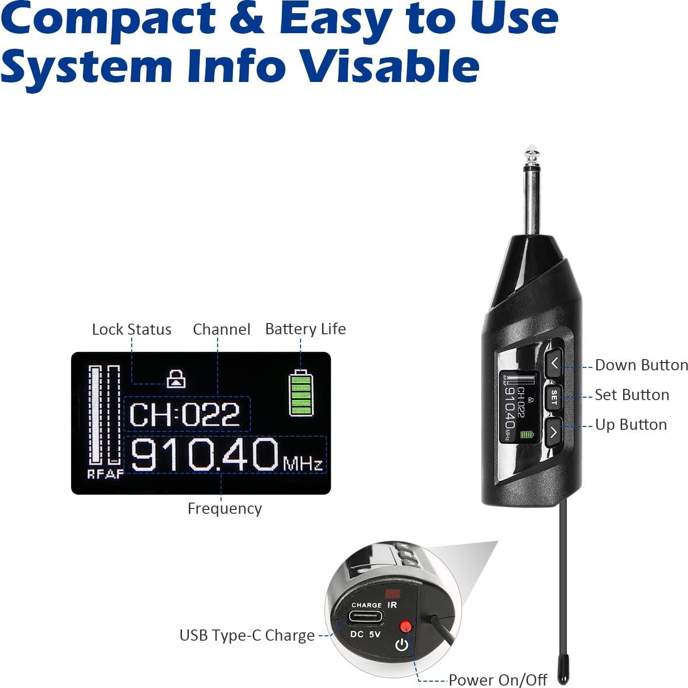 Micrófono Inalámbrico SGPRO TR-15 para Saxofón y Trompeta