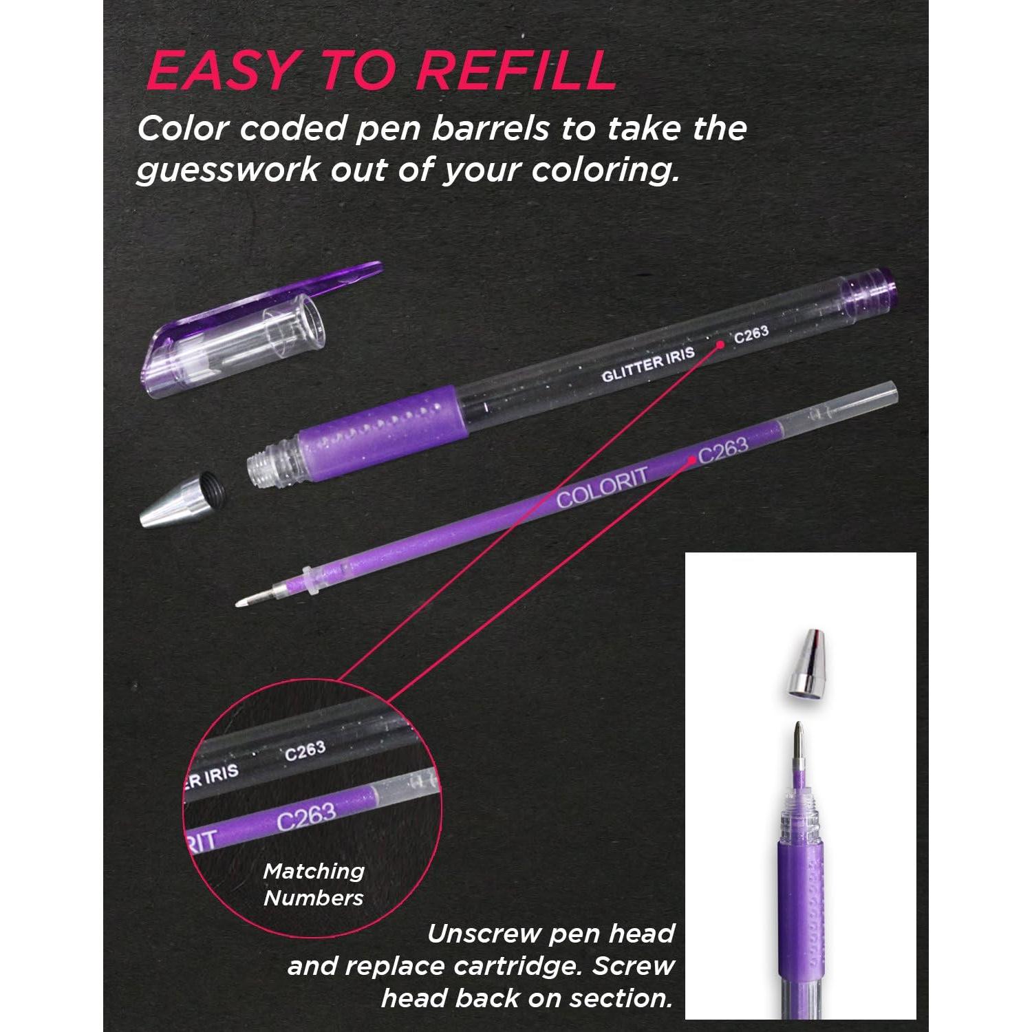 Recargas de Tinta ColorIt para Bolígrafos de Gel 48 Piezas