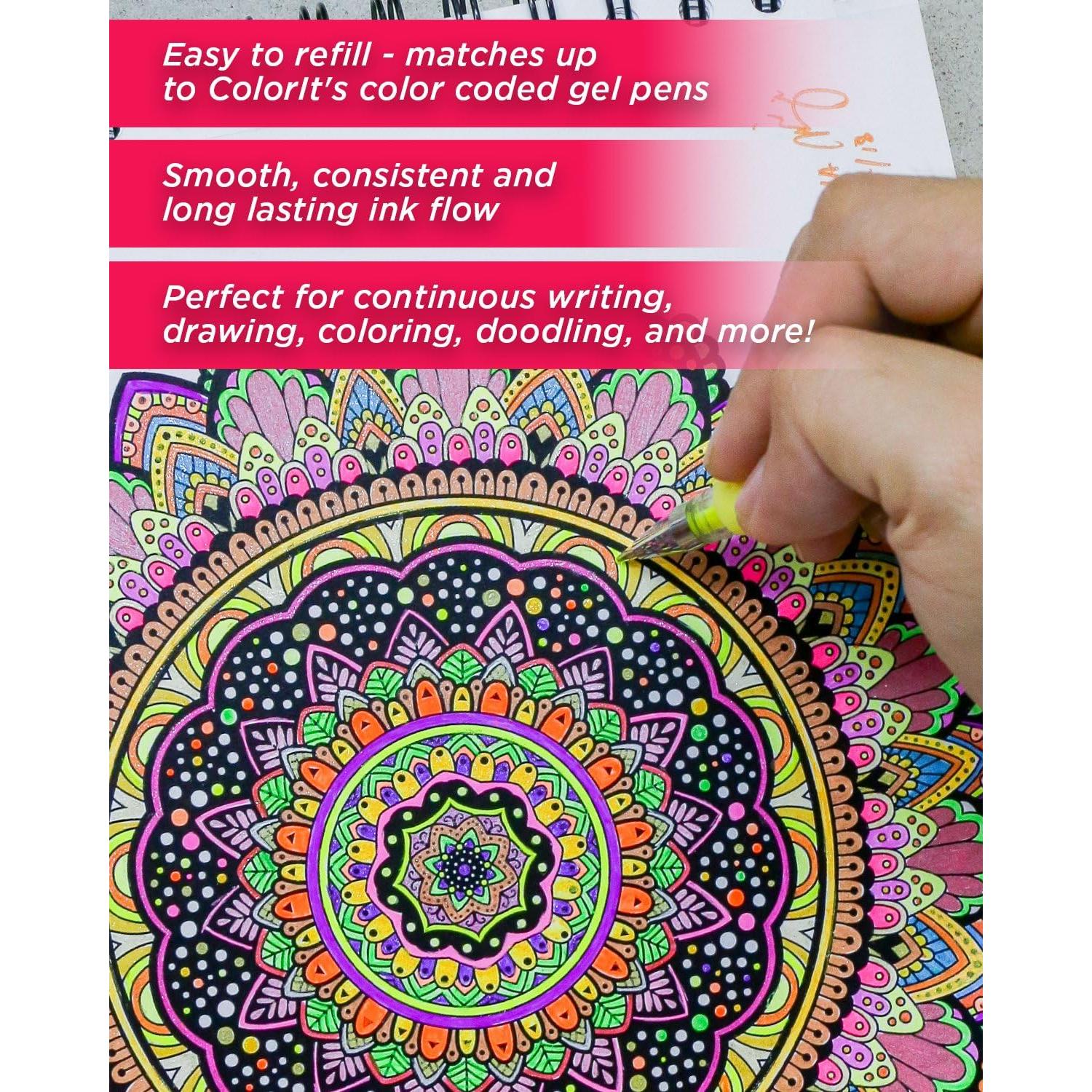 Recargas de Tinta ColorIt para Bolígrafos de Gel 48 Piezas