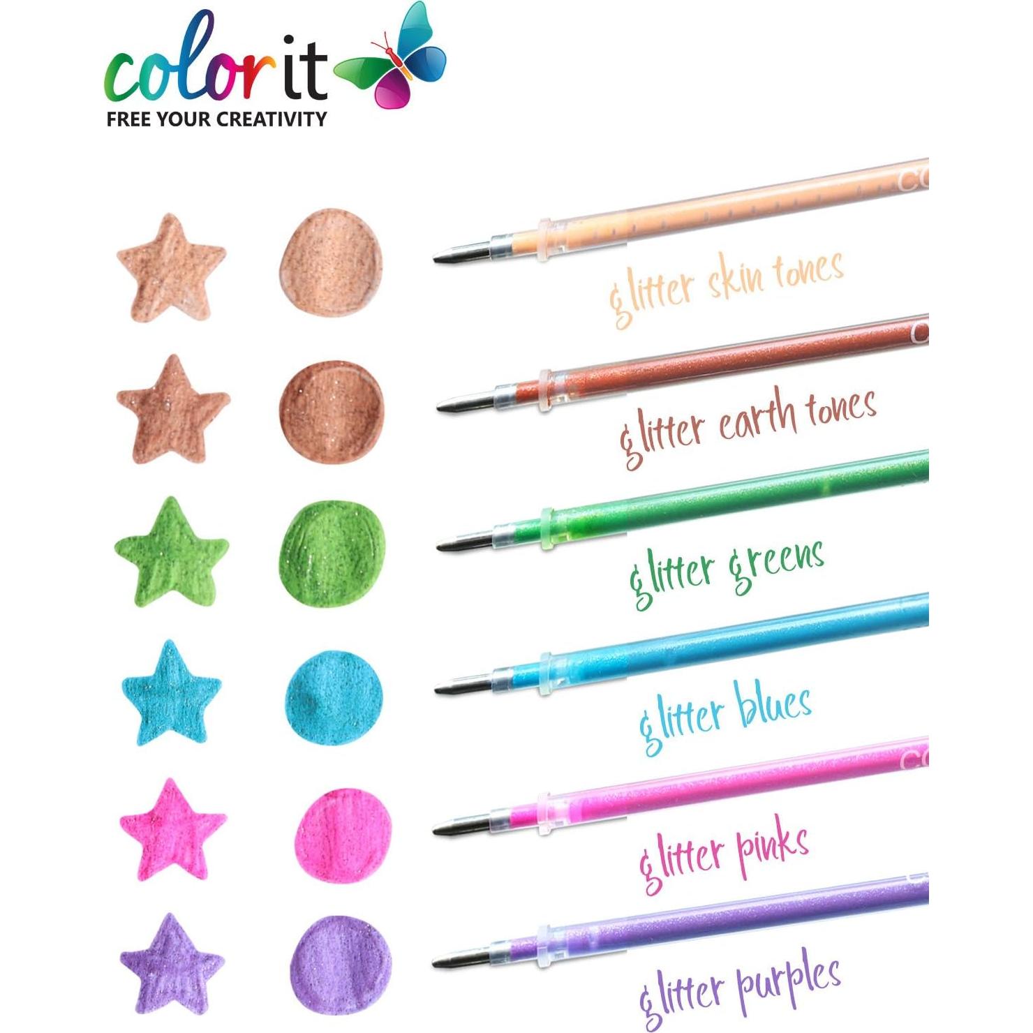 Recargas de Tinta ColorIt para Bolígrafos de Gel 48 Piezas