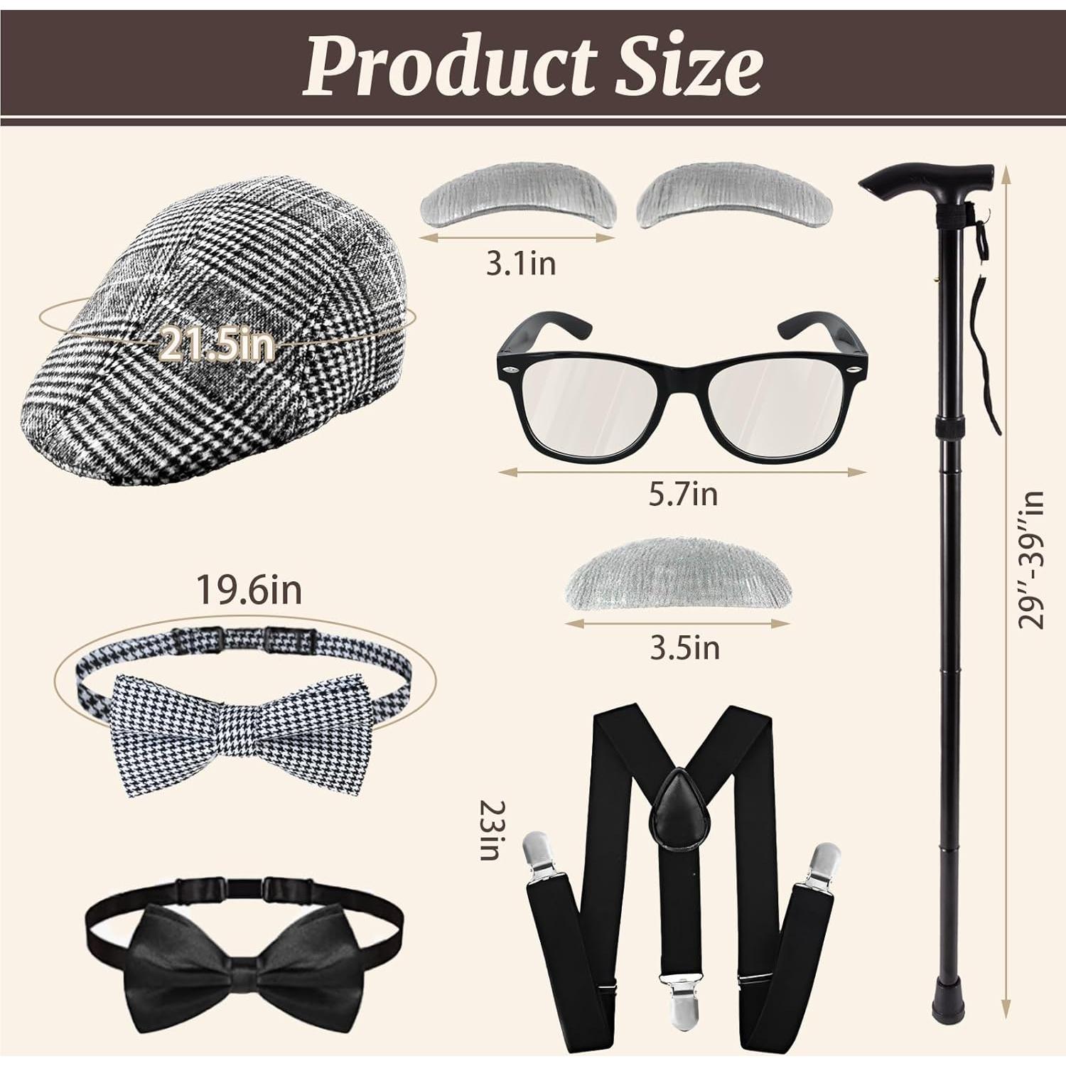 Disfraz de Abuelo para Niños Kitimi 100 Días Escuela