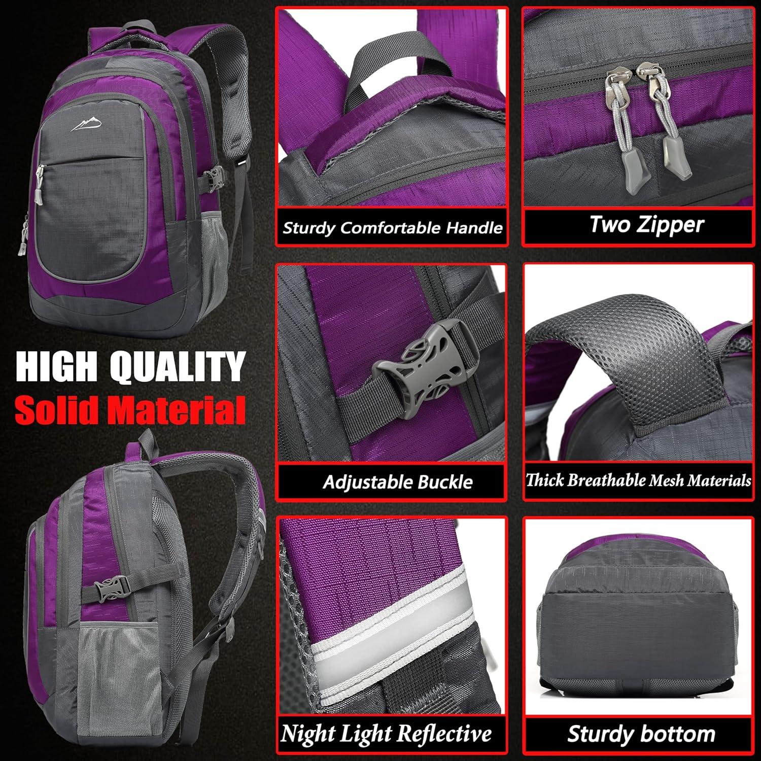 Mochila ProEtrade 15.6" Resistente para Laptop Púrpura