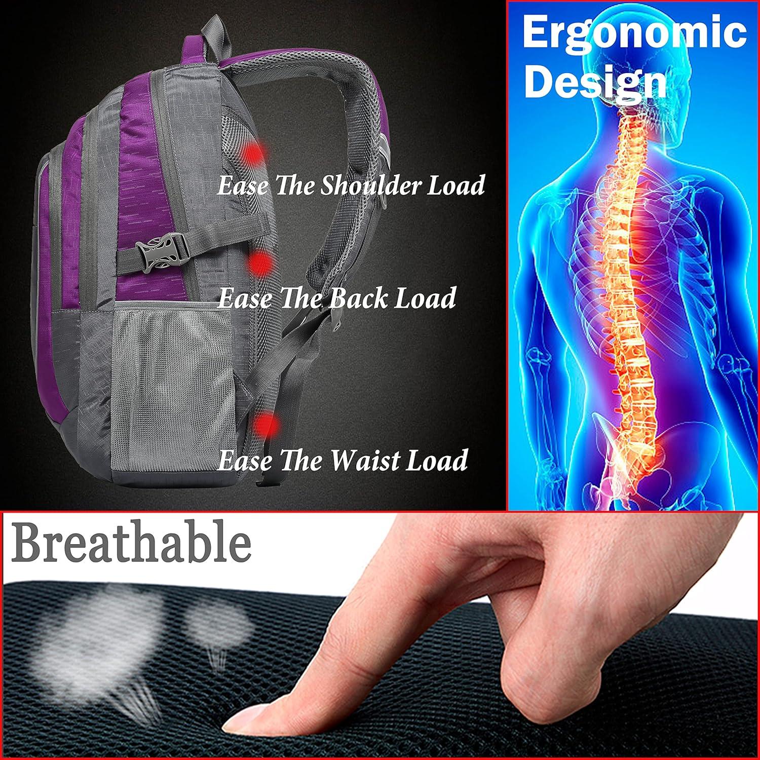 Mochila ProEtrade 15.6" Resistente para Laptop Púrpura