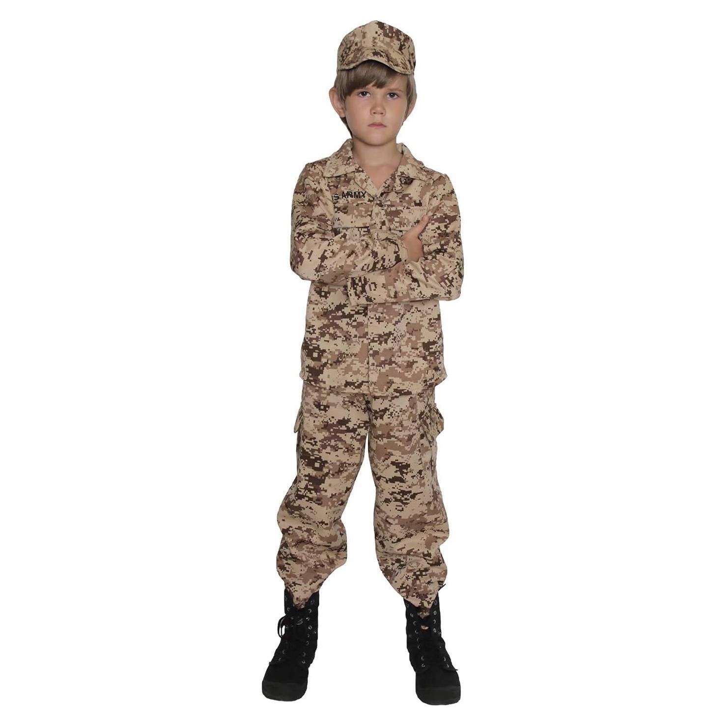Disfraz de Soldado Militar para Niños - 4-12 Años - Camuflaje