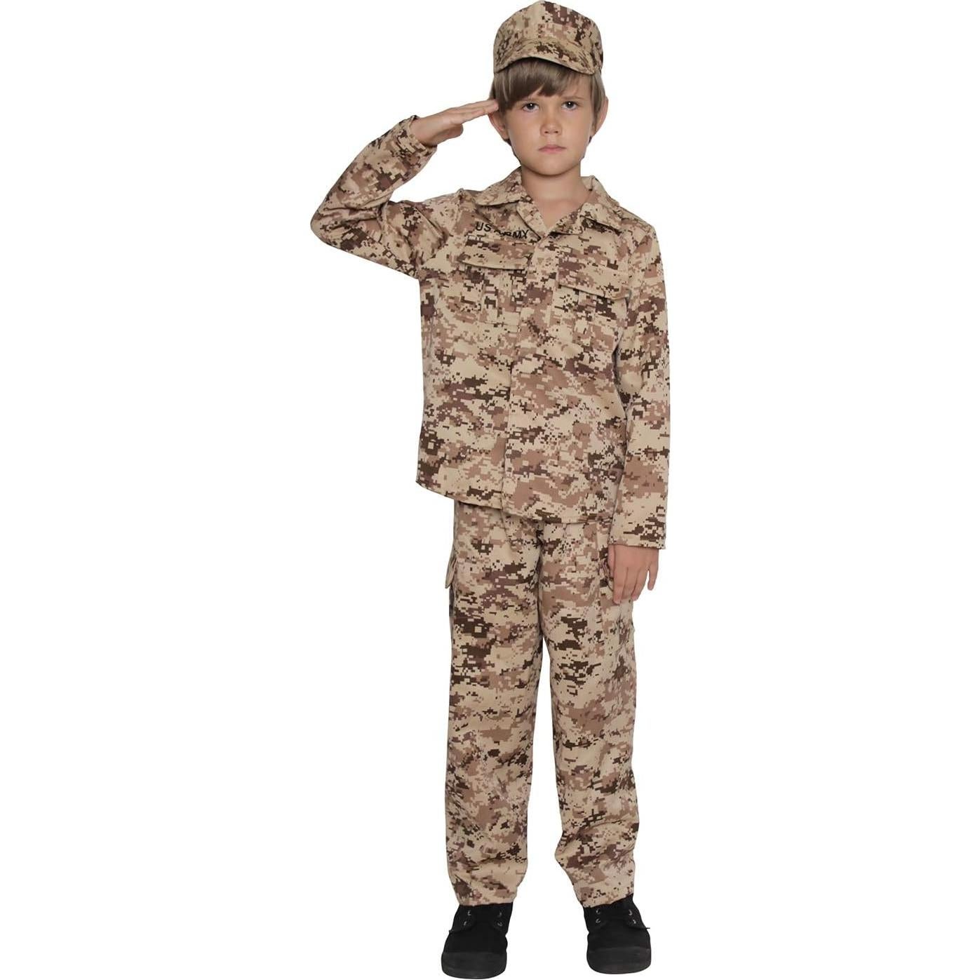 Disfraz de Soldado Militar para Niños - 4-12 Años - Camuflaje