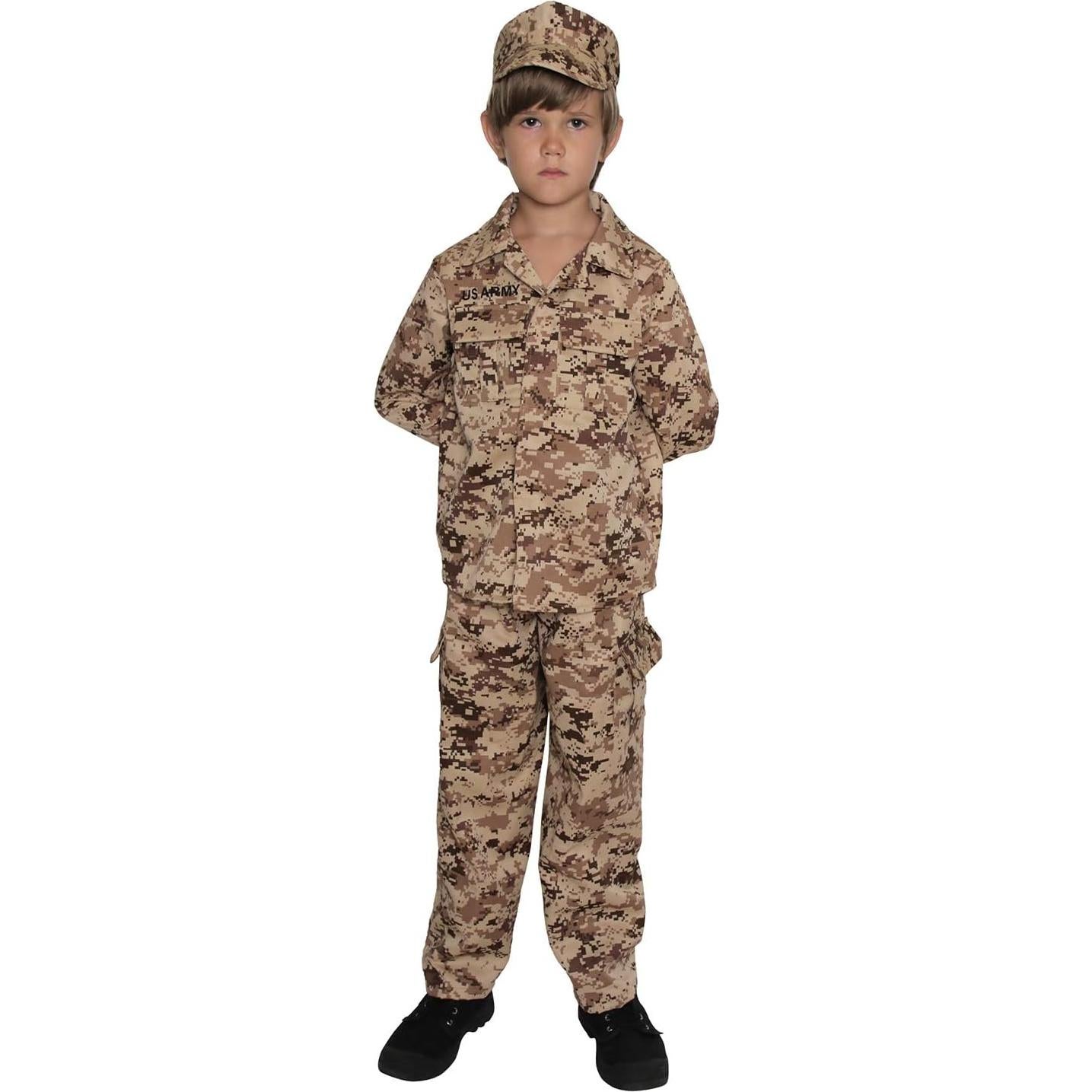 Disfraz de Soldado Militar para Niños - 4-12 Años - Camuflaje