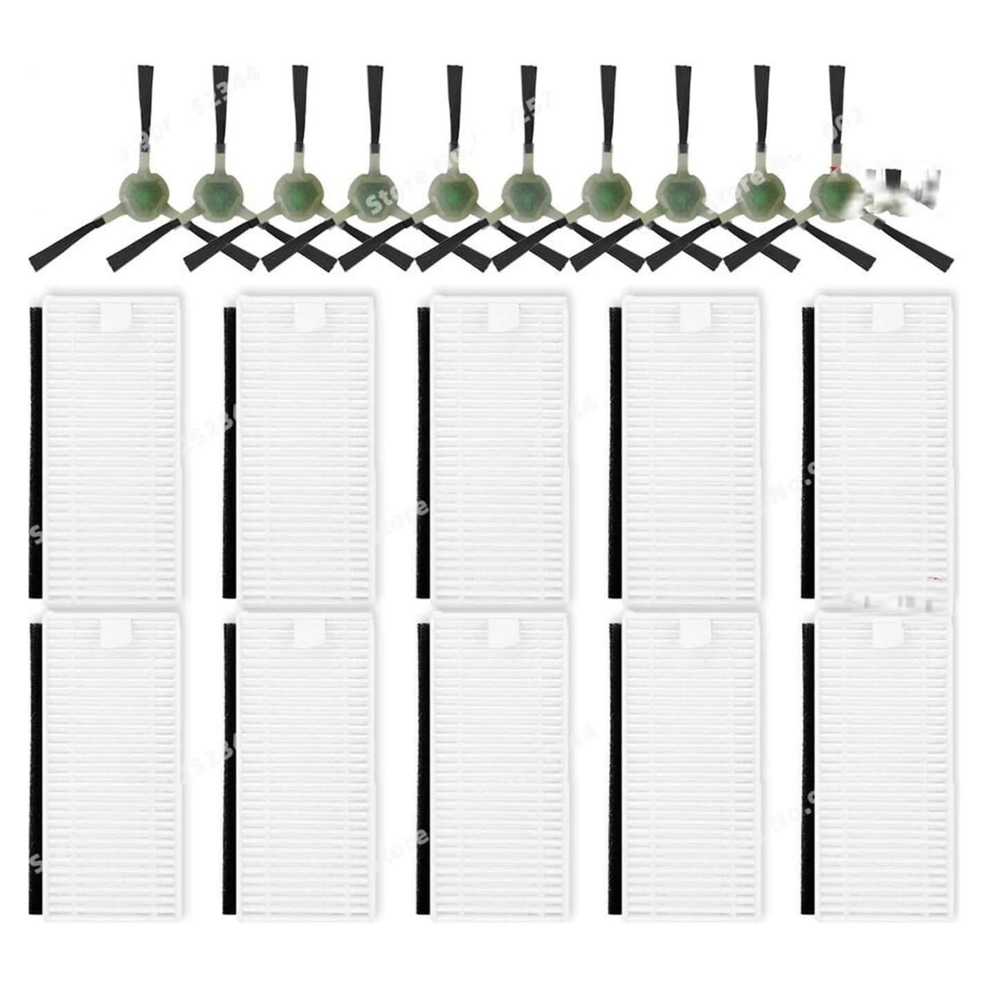 Compatible For Lefant ，M201, U180 ，Compatible For OKP，Compatible For Life,K8，Compatible For MyGenie， H20 Wifi ，Robot Vacuum Parts Accessories Side Brush Hepa Filter,Accessories(Set B)